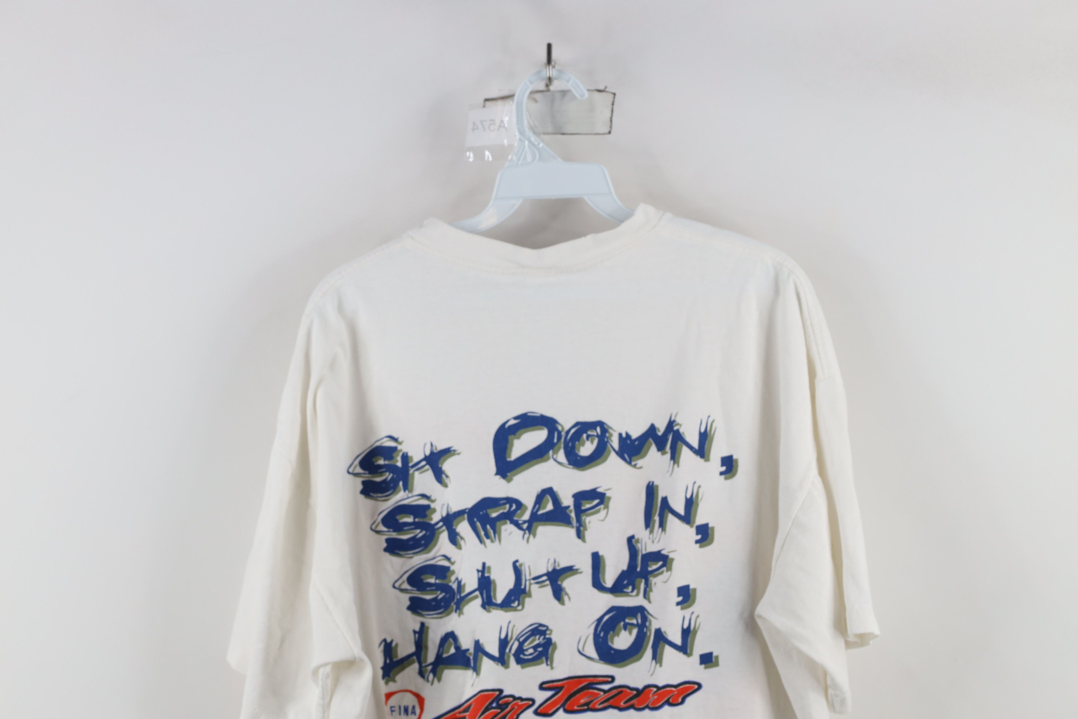 Vintage Vintage 90s Spell FINA Air Team All Over Print T-Shirt USA Size US XL / EU 56 / 4 - 14 Thumbnail