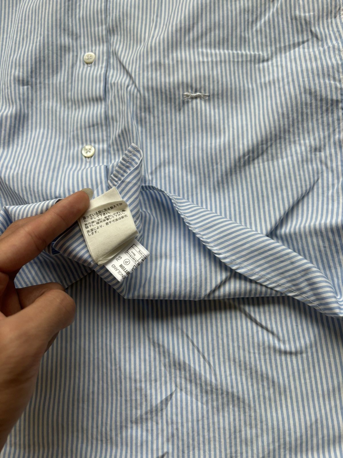 E. Tautz E. TAUTZ Savile Row Stripe Button Up Down Shirt Size US L / EU 52-54 / 3 - 7 Thumbnail