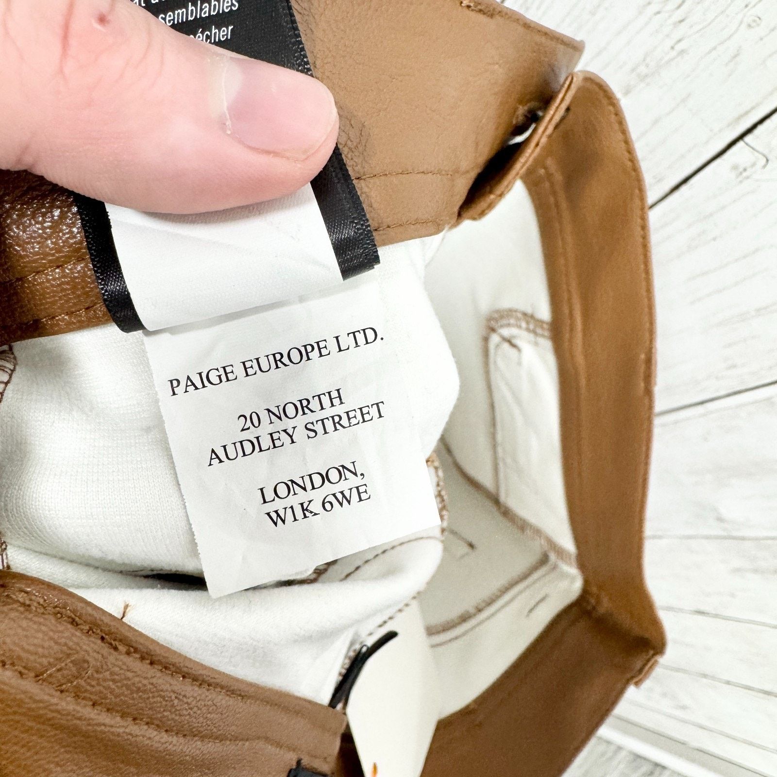Paige Paige Pants 26 Dark Argan Brwn Faux Leather Relaxed Straight Size 28" / US 6 / IT 42 - 4 Thumbnail