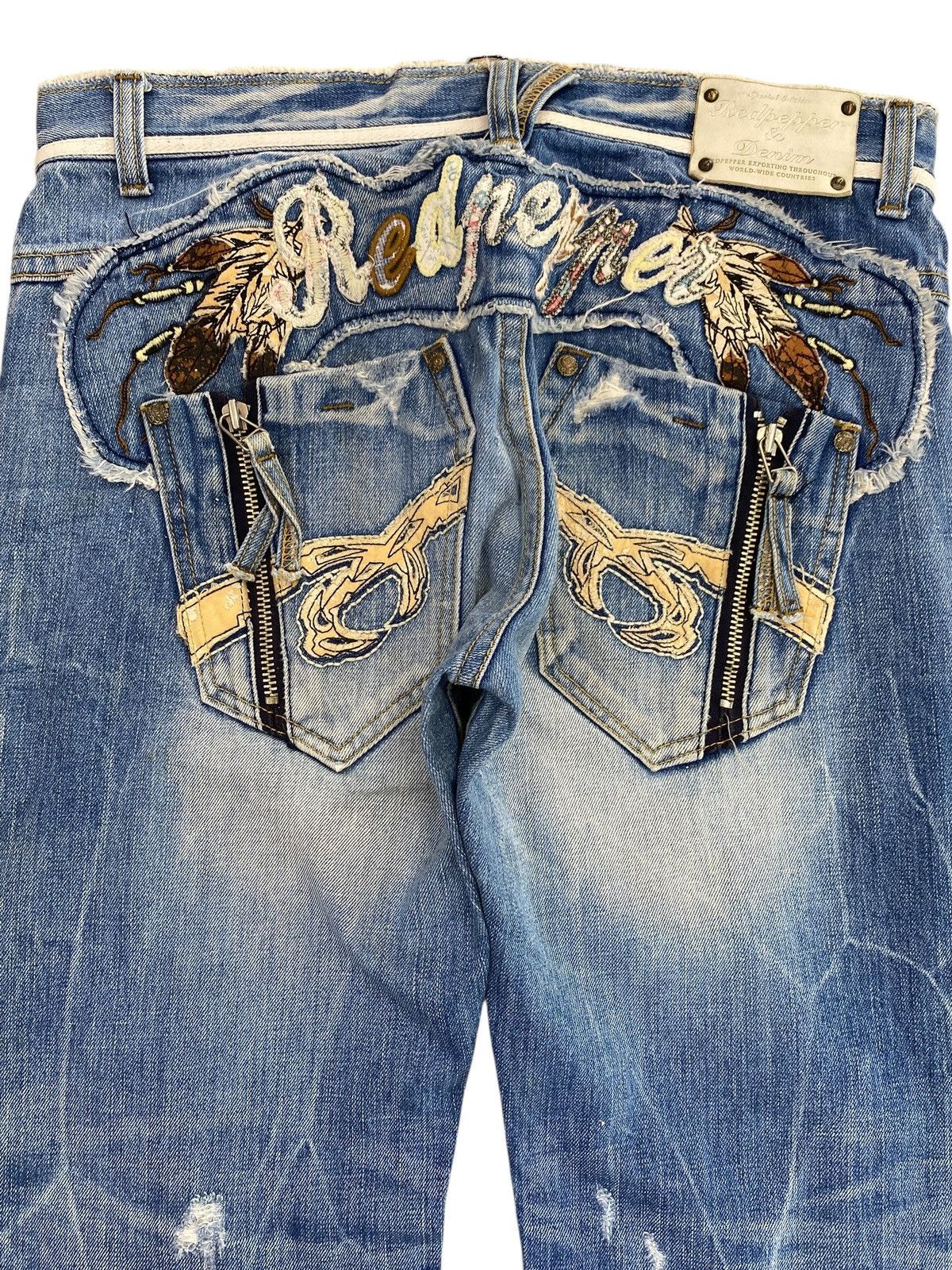 Japanese Brand Japanese Brand Redpepper Faded Wash Distressed Style Size US 35 - 14 Thumbnail