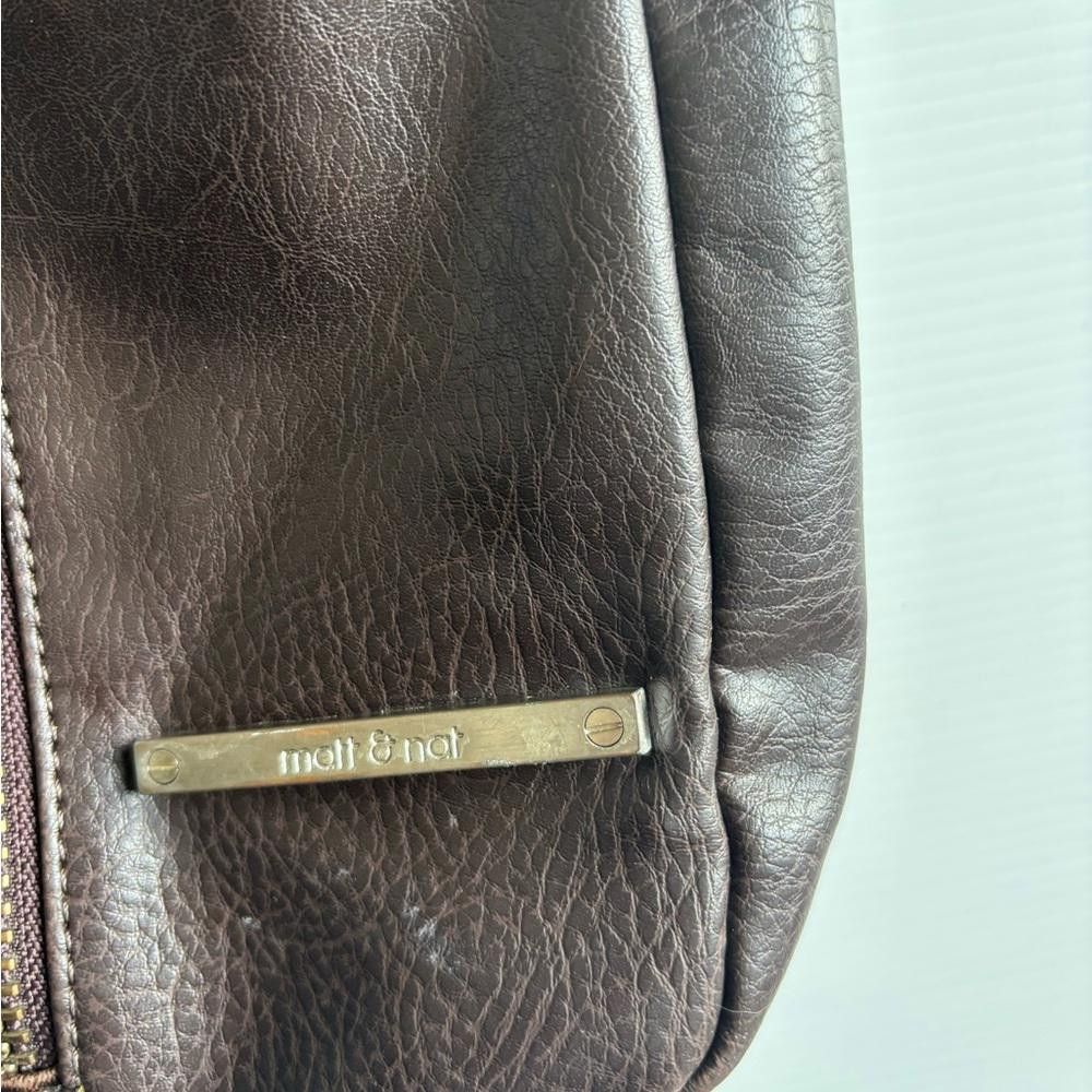 Designer Samsara Matt & Nat Brown Vegan Leather Shoulder Bag Size ONE SIZE - 3 Thumbnail