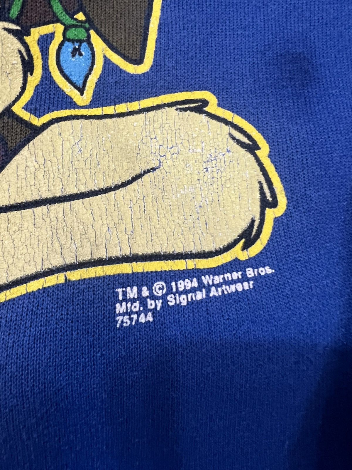 Warner Bros Vintage 90’s Tultex Warnes Bros By Signal Artwear Sweatshirt Size US L / EU 52-54 / 3 - 4 Thumbnail