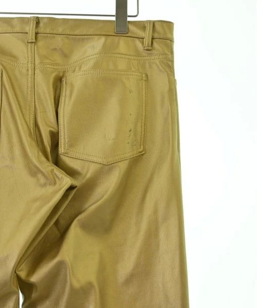 Comme des Garcons Homme Plus Casual Pants Synthetic Leather Full Length Straight Cut Gold Size US 33 - 5 Thumbnail