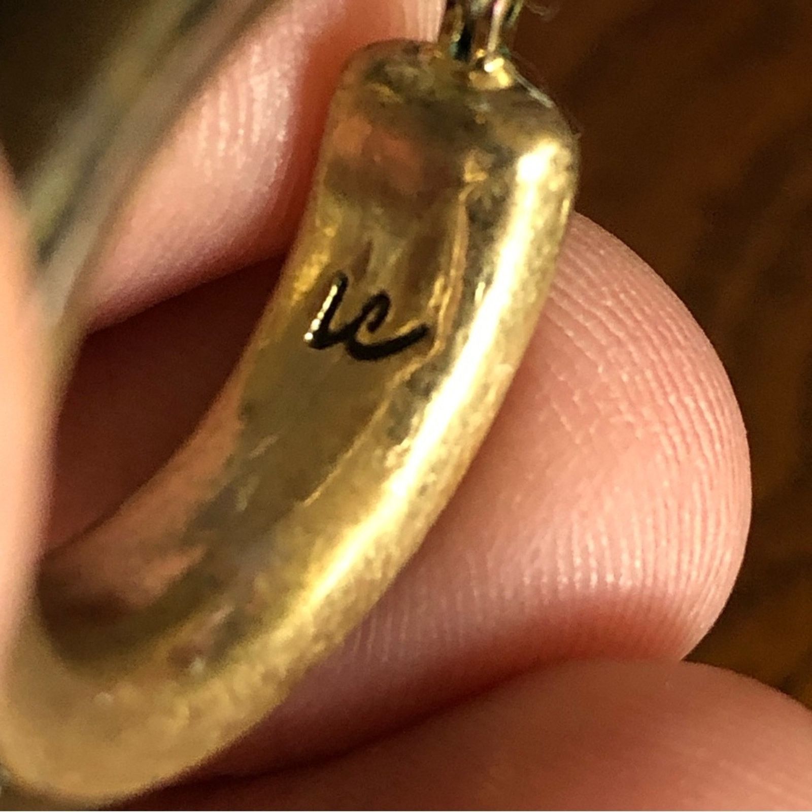 Jewelry Vintage Liz Claiborne simulated tiger eye hoop earrings Size ONE SIZE - 4 Thumbnail