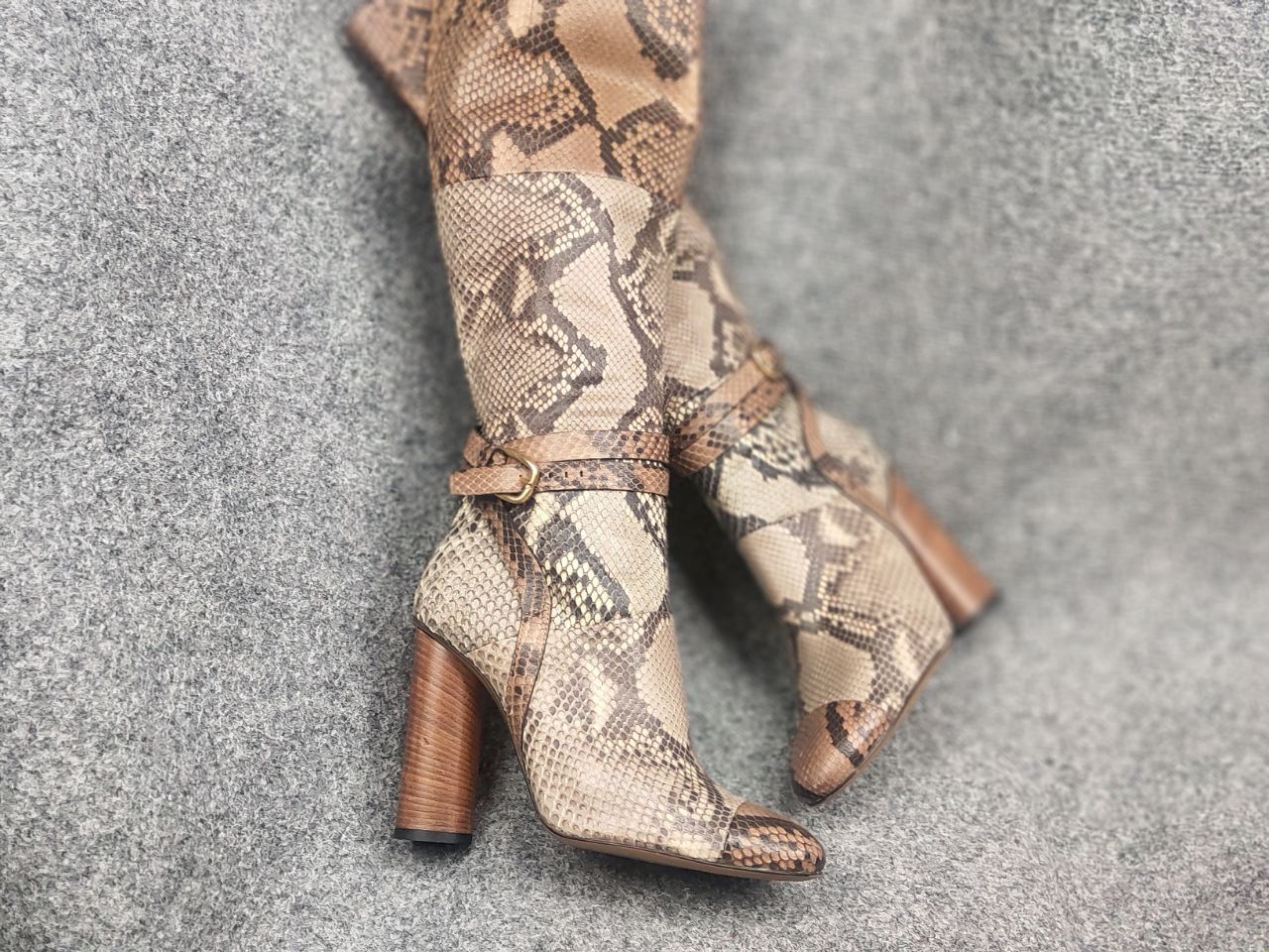 Gucci Gucci Authentic Python Snake Horsebit Knee Zip High Boots Size US 9.5 / IT 39.5 - 4 Thumbnail
