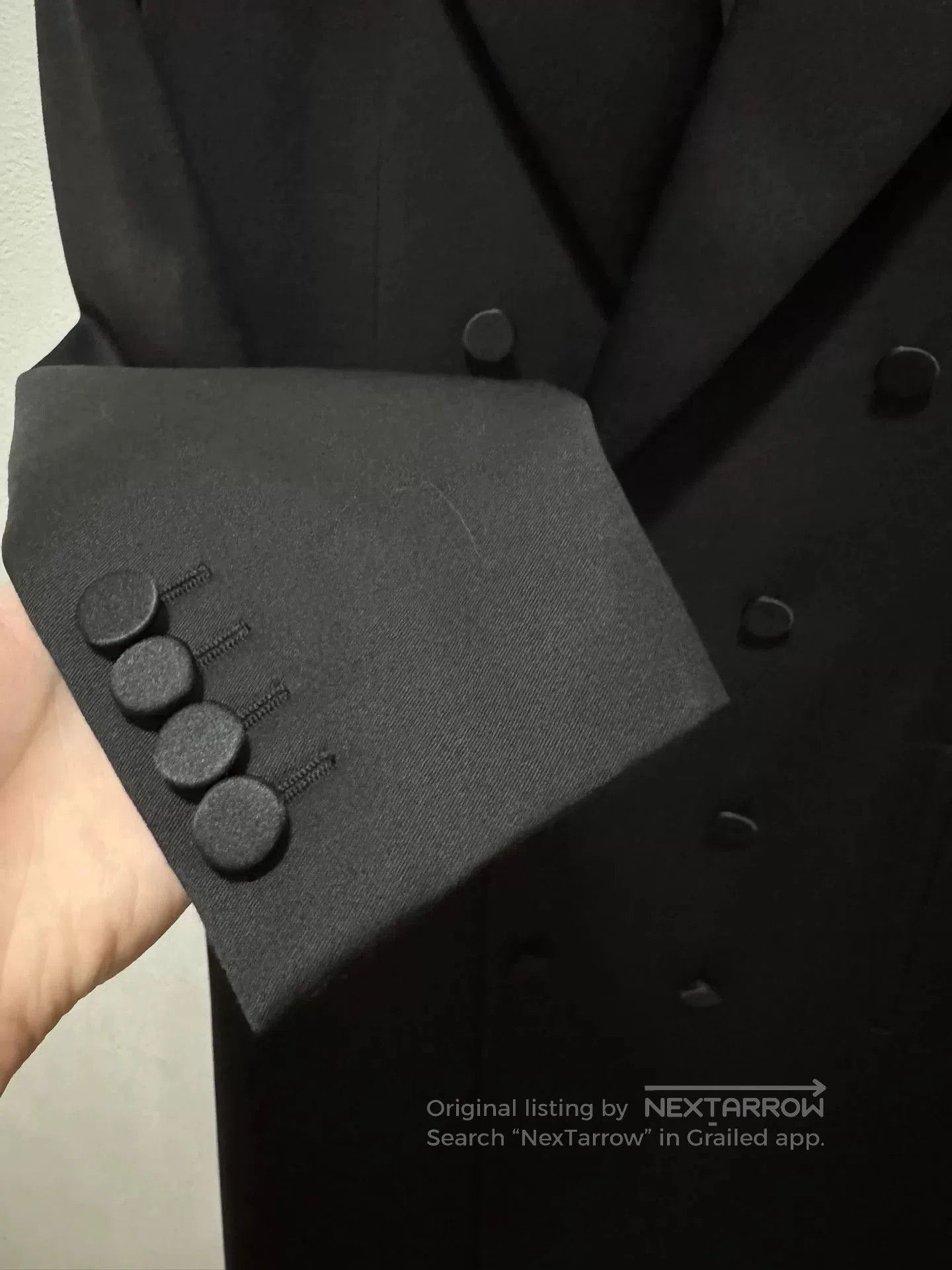 Saint Laurent Paris Saint Laurent Black Double-Breasted Coat. Size US S / EU 44-46 / 1 - 4 Thumbnail