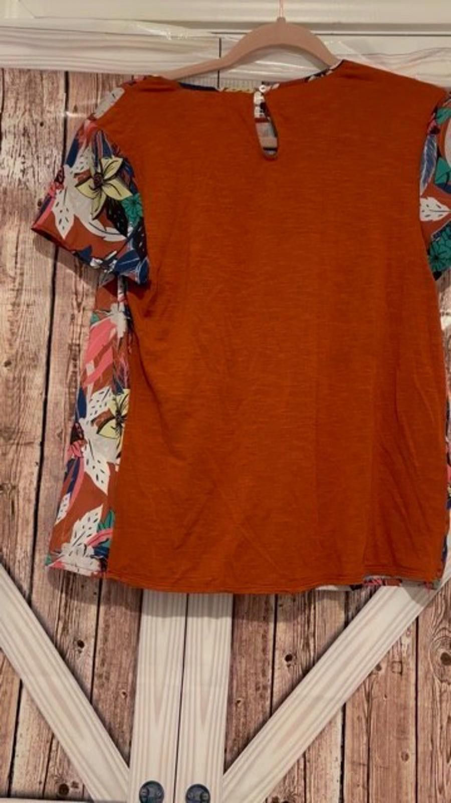 dylan Womena Dolan rust, pink, green, yellow top sz S preloved #2 Size S / US 4 / IT 40 - 2 Thumbnail