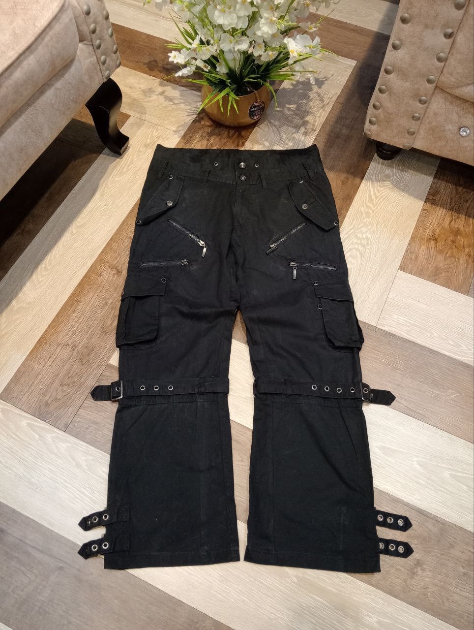 semanticdesign SEMANTIC DESIGN JAPAN BANDAGE PANTS BLACK Size US 32 / EU 48 - 1 Thumbnail