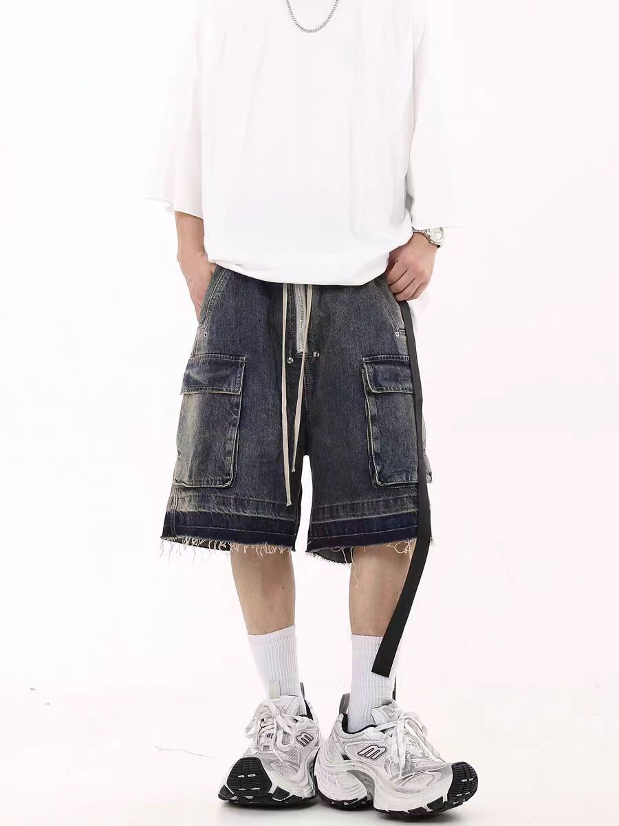 Japanese Brand × Vintage Vintage High Street Multi-Pocket Denim Shorts Size US 30 / EU 46 - 1 Thumbnail