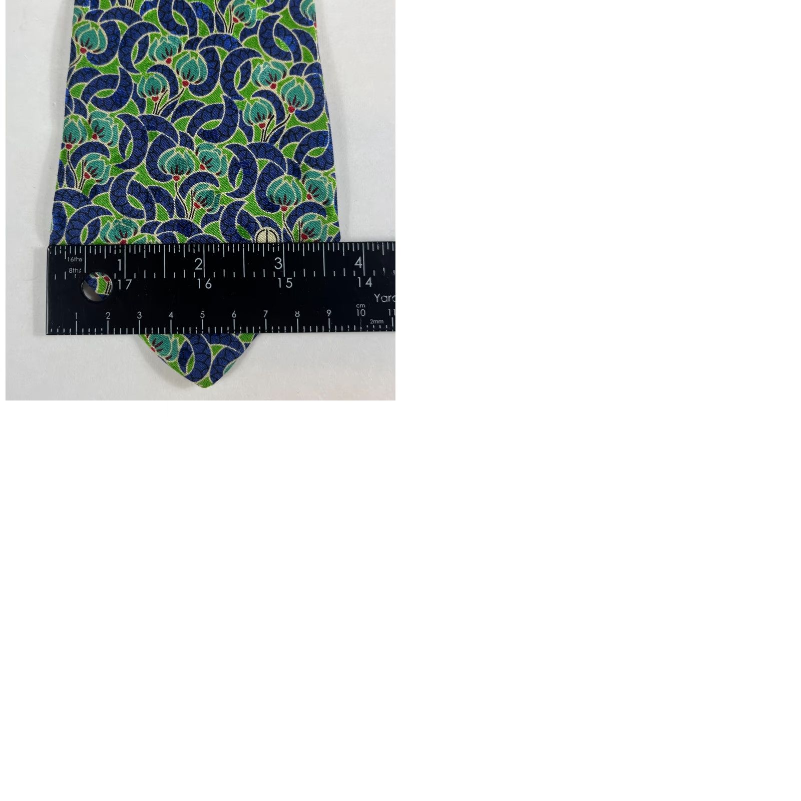 Vintage Dunhill Men's Floral Tie Linen Silk Blend Made in Italy Size ONE SIZE - 9 Thumbnail