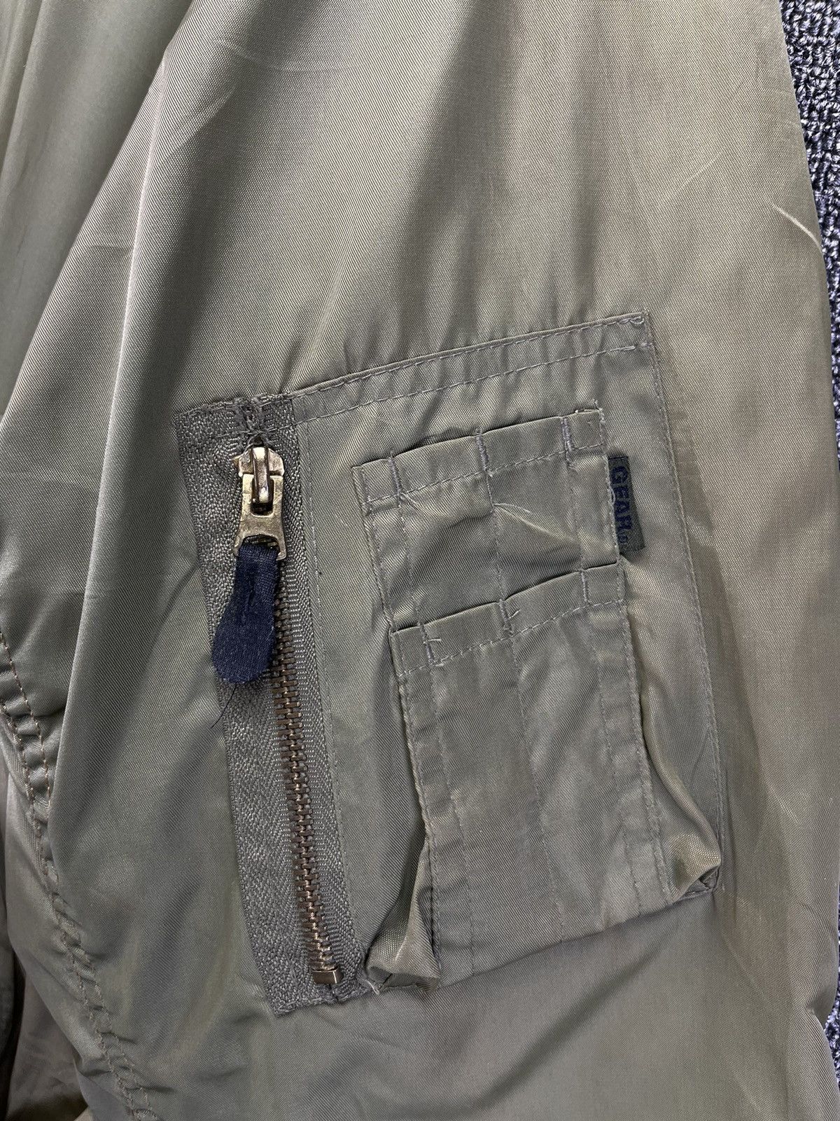 Japanese Brand Vintage Gear Japanese Zip Up Bomber Jacket Size US L / EU 52-54 / 3 - 9 Thumbnail