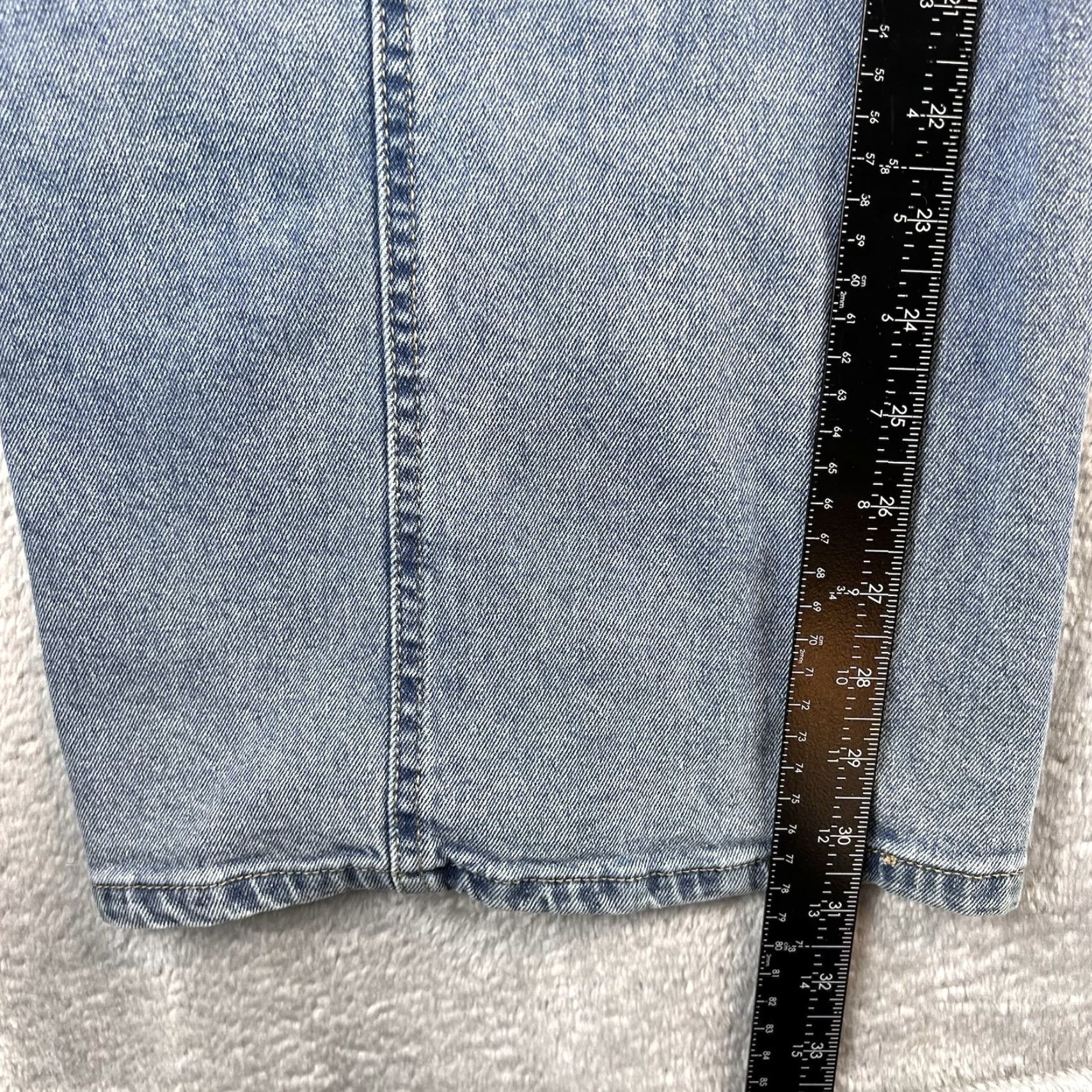 Vintage Madden NYC Jeans Womens L Blue Elastic Waist Wide Leg Skater Grunge Size 36" / US 14 / IT 50 - 7 Thumbnail