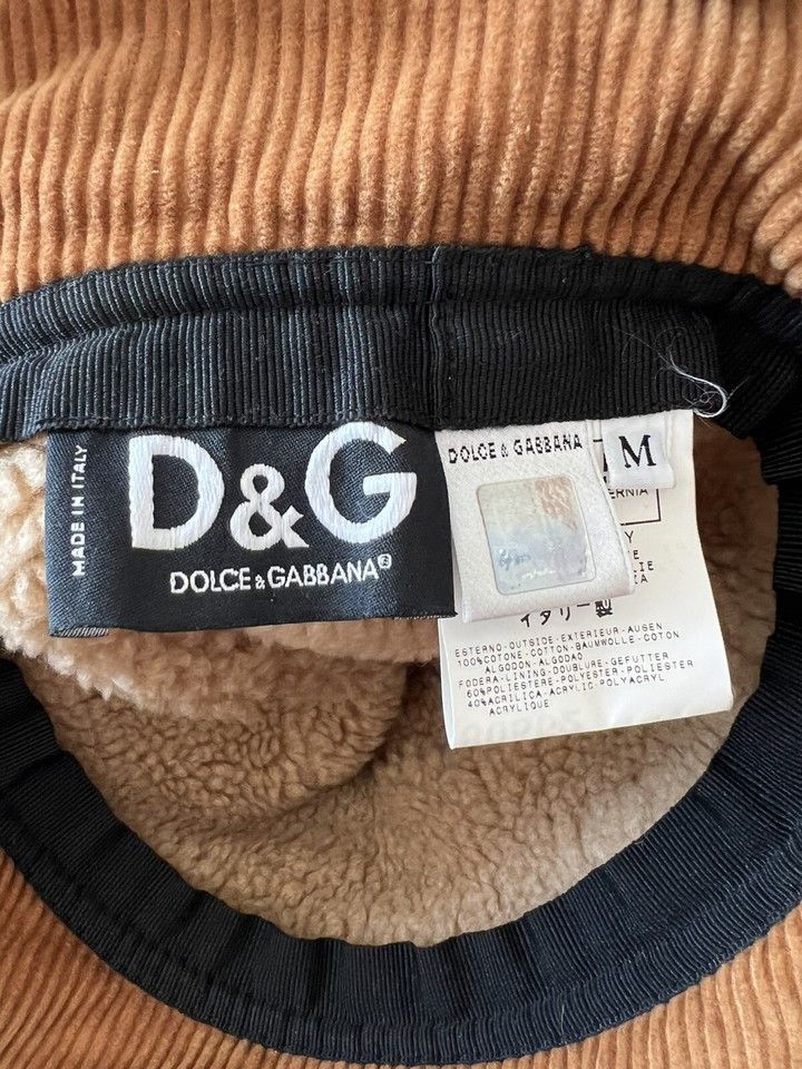 Dolce & Gabbana Dolce & Gabbana Hat Velveteen Fur Cotton Brown Size M Size ONE SIZE - 10 Thumbnail