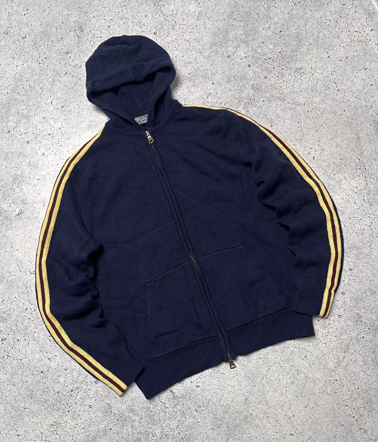 Polo Ralph Lauren × Vintage Vintage Polo Ralph Lauren Sweater Knitted Jacket Y2K Zip Size US M / EU 48-50 / 2 - 1 Thumbnail