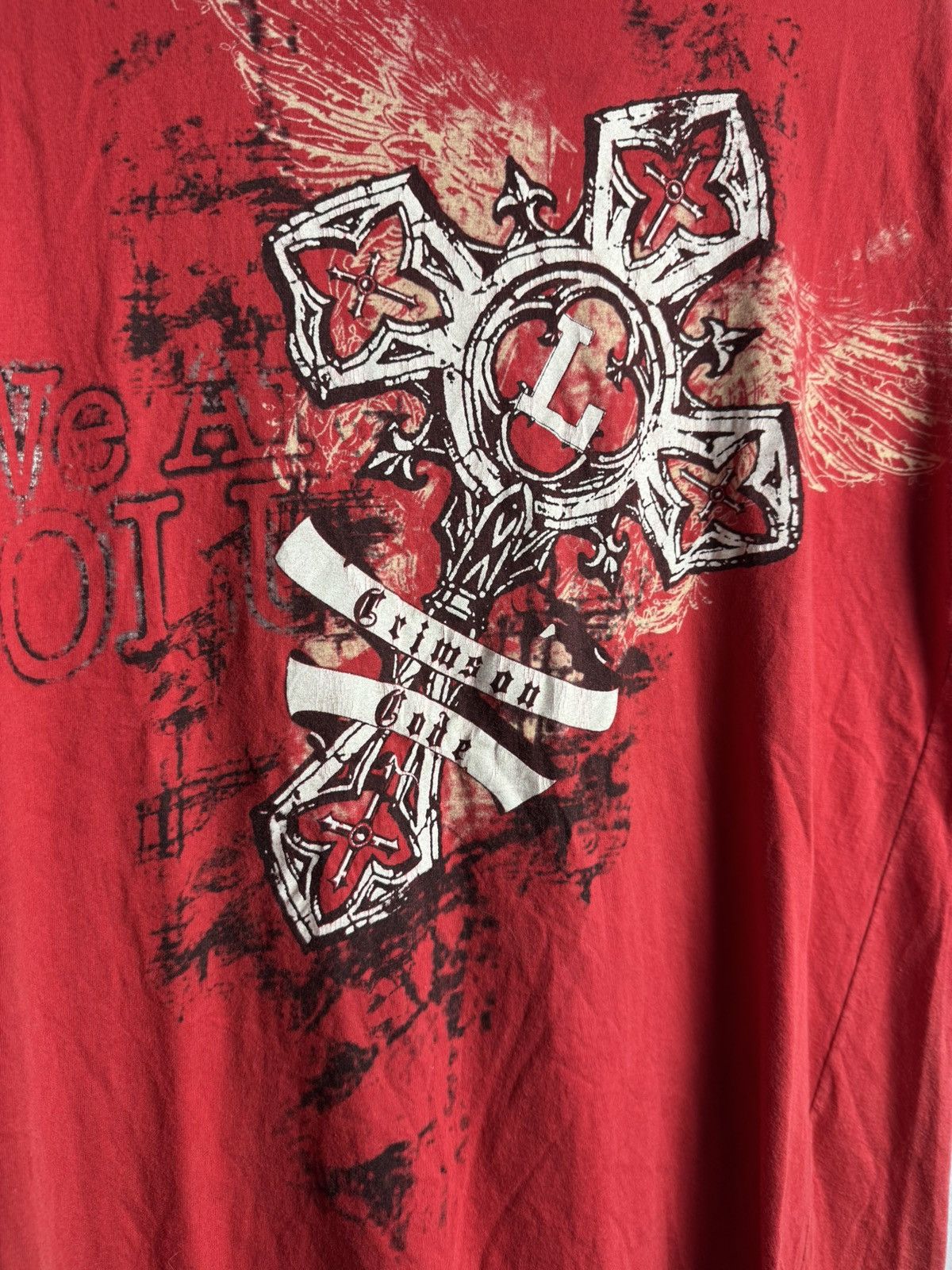 Affliction × Japanese Brand × PPFM Japanese Crosses Poem Tees Size US L / EU 52-54 / 3 - 4 Thumbnail