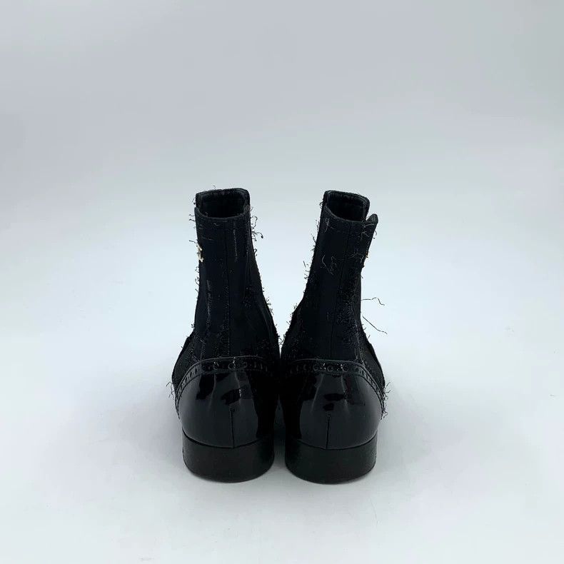 Chanel Black Woven Chelsea Boots from Chanel -2505 Size US 7.5 / EU 40-41 - 5 Thumbnail