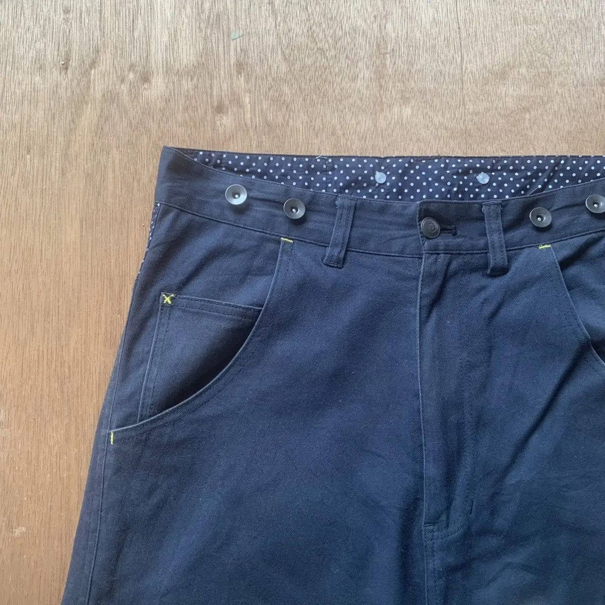 Japanese Brand 🔥 SALE 🔥 GHOSTLES TROUSERS CHIP CHIP SUSPENDERS DROP PANTS Size US 31 - 3 Thumbnail