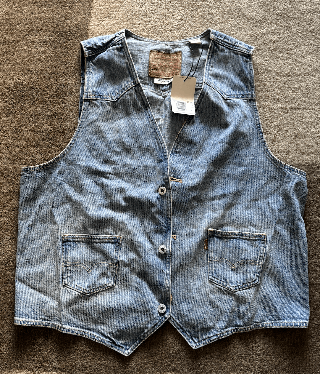 Levi's Mission Denim Vest Size US L / EU 52-54 / 3 - 1 Thumbnail