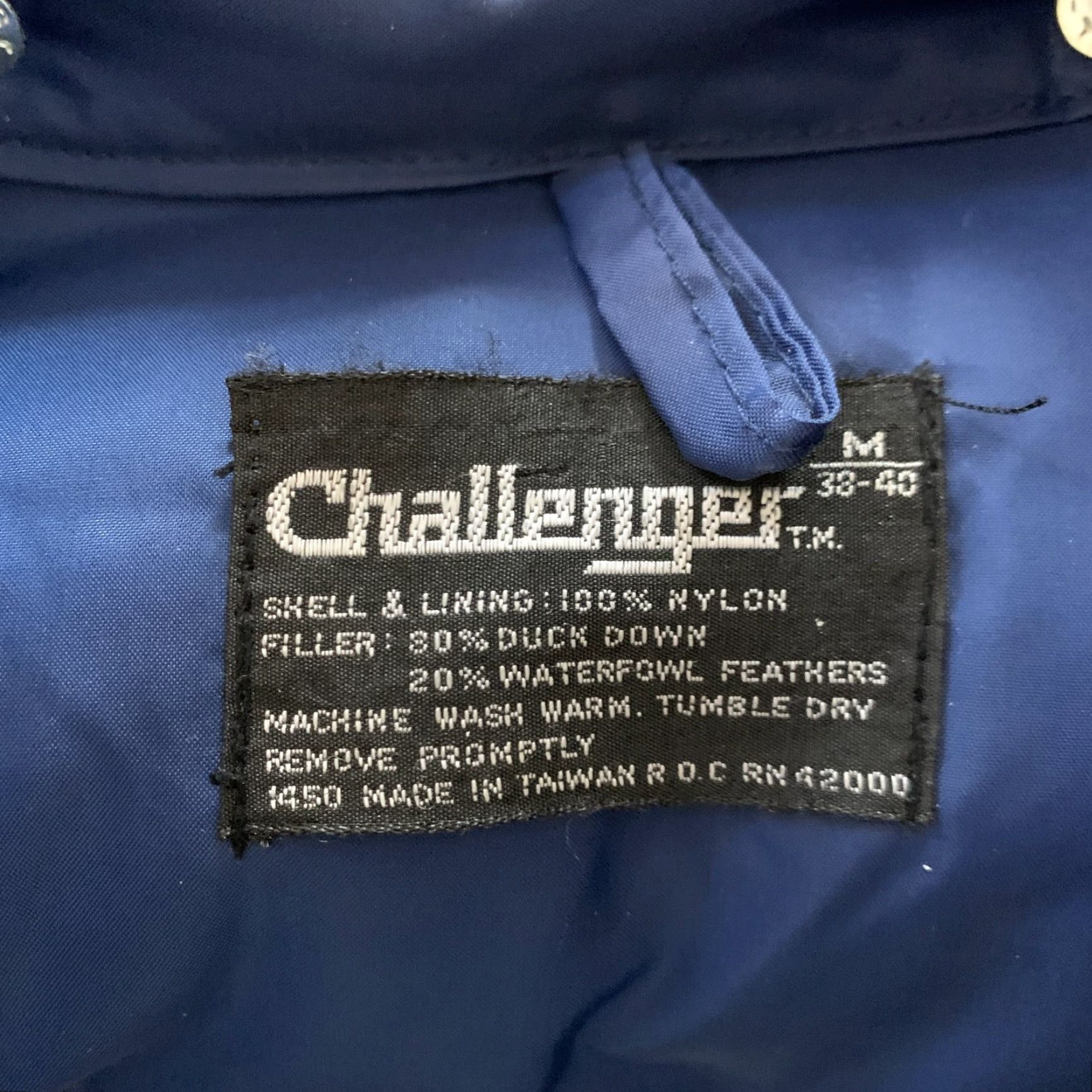 Vintage Vintage Challenger Blue Down Puffer Jacket Coat Mens Medium 38-40 Nylon Down 80/20 100% Nylon Puffer Jacket Blue Mens M Size US M / EU 48-50 / 2 - 4 Thumbnail
