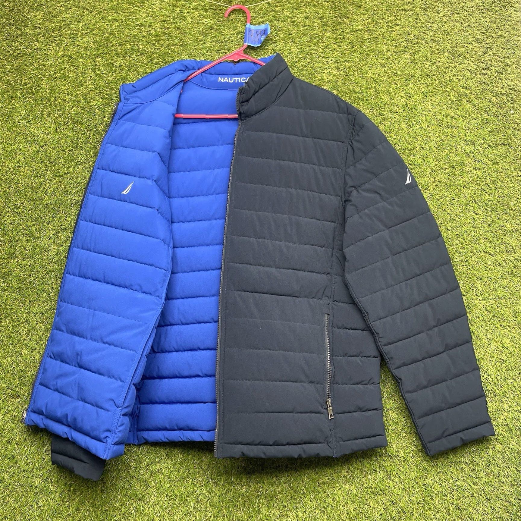 Nautica Nautica Reversible Jacket Mens 2XL Outdoor Puffer Zip Up Hiking Travel Blue Size US XXL / EU 58 / 5 - 3 Thumbnail