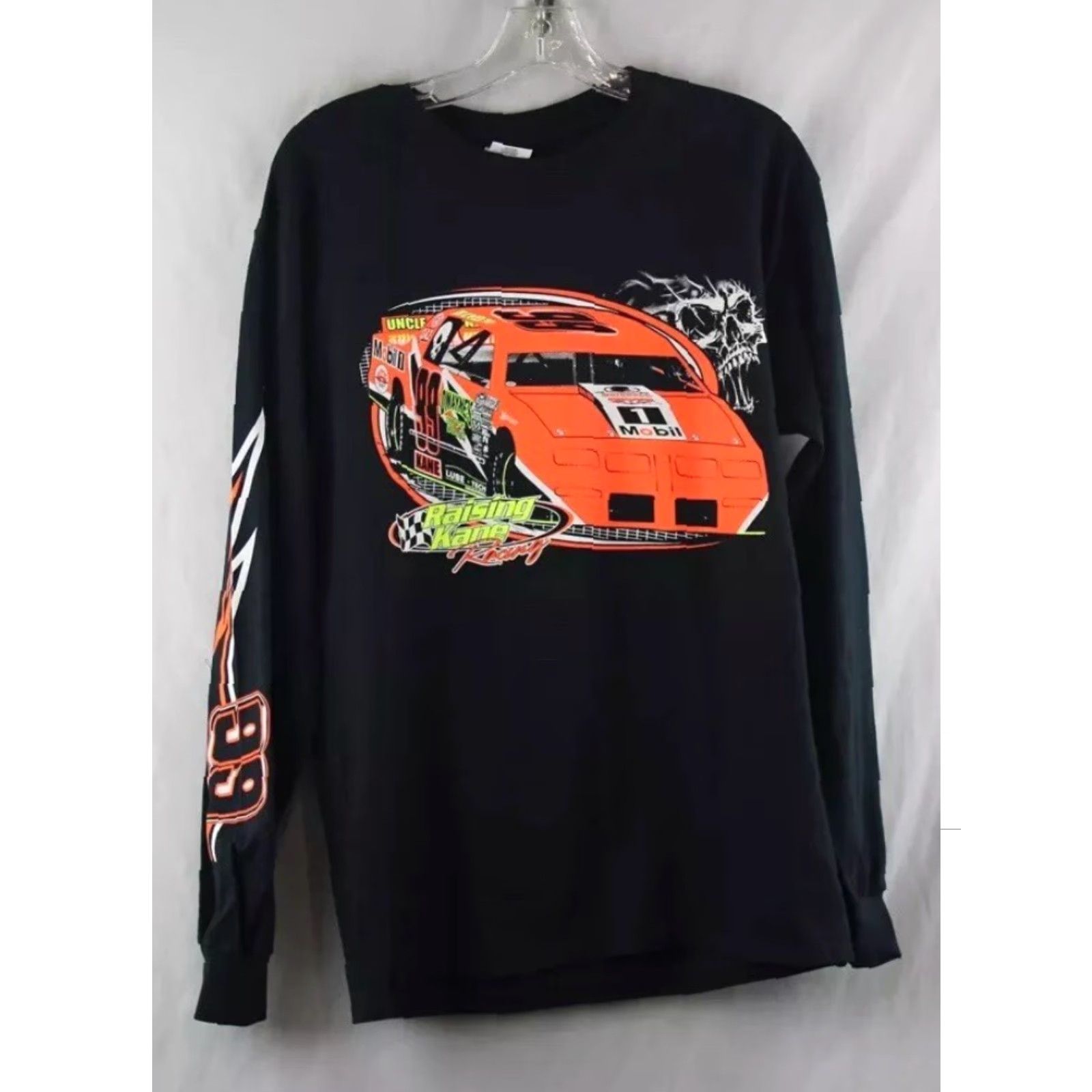 Vintage VINTAGE Men’s Raising Kane Racing #99 Black/Orange Car Graphic Long Sleeve Shirt M Size US M / EU 48-50 / 2 - 2 Thumbnail