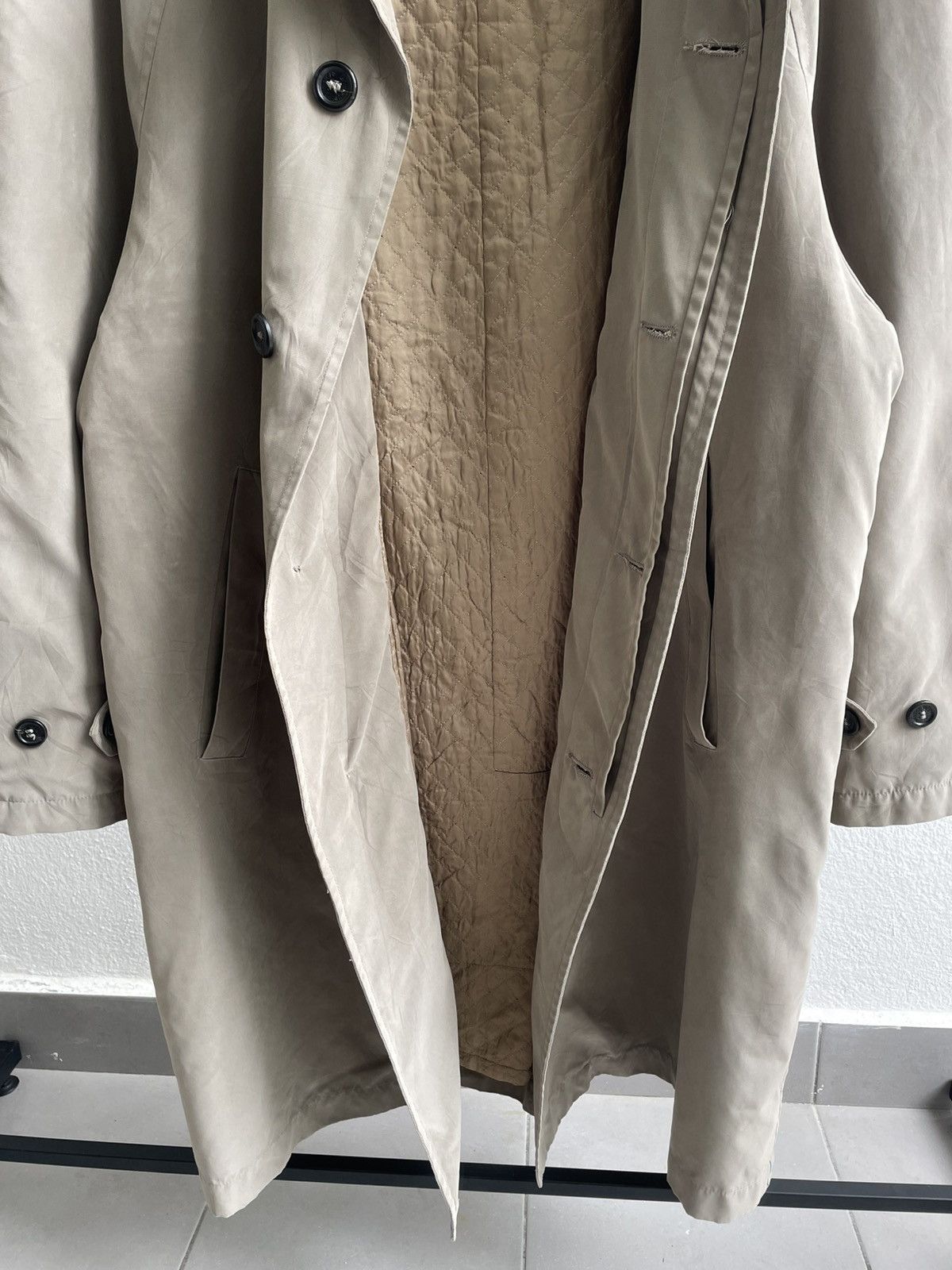 Givenchy Vintage 90's Givenchy Beige Trench Coat Size US XL / EU 56 / 4 - 15 Thumbnail