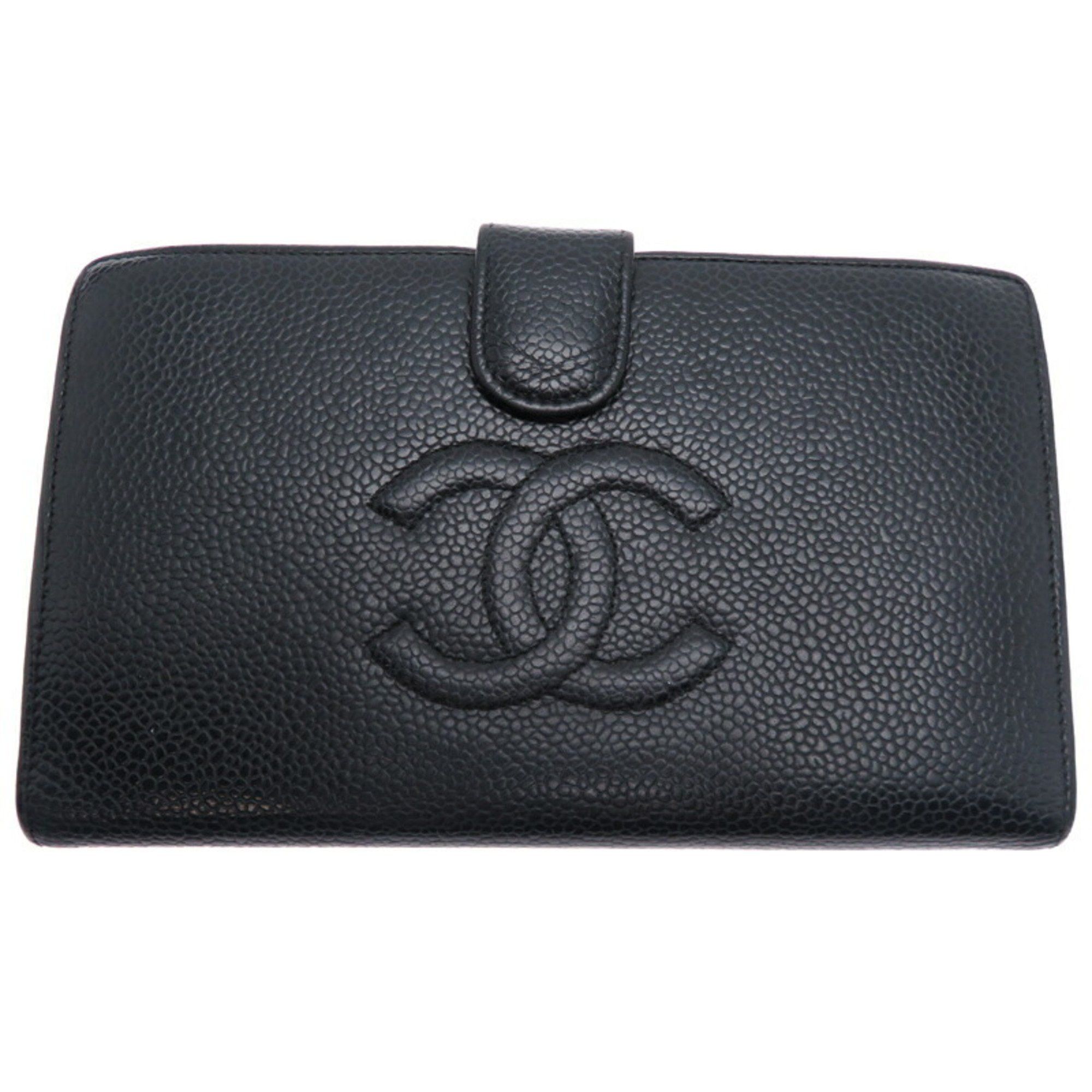 Chanel Chanel Long Wallet Women's Caviar Skin Black Size ONE SIZE - 1 Thumbnail