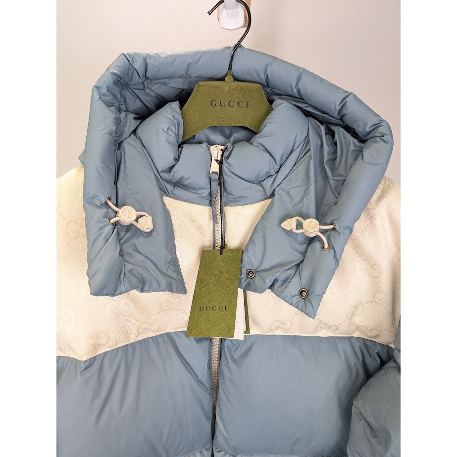 Gucci o1rshd1 Micro Nylon Ripstop Down Blouson Jacket in Blueish Size US L / EU 52-54 / 3 - 3 Thumbnail