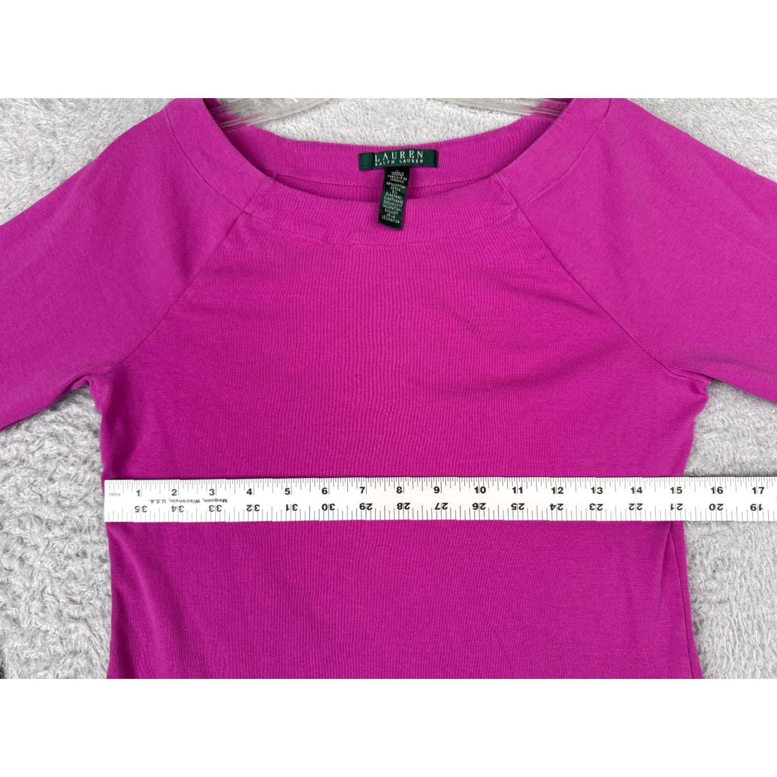 Ralph Lauren Lauren Ralph Lauren Shirt Junior L Pink Long Sleeve Cotton Blend Round Neck Size L / US 10 / IT 46 - 7 Thumbnail