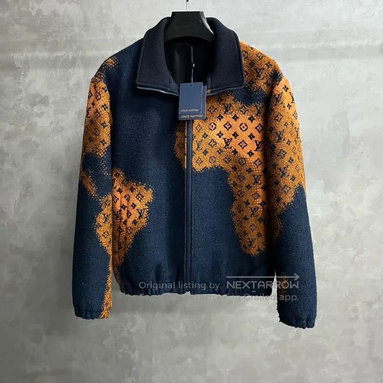 Louis Vuitton Louis Vuitton Blue Logo printed casual tunic jacket Size US M / EU 48-50 / 2 - 1 Thumbnail
