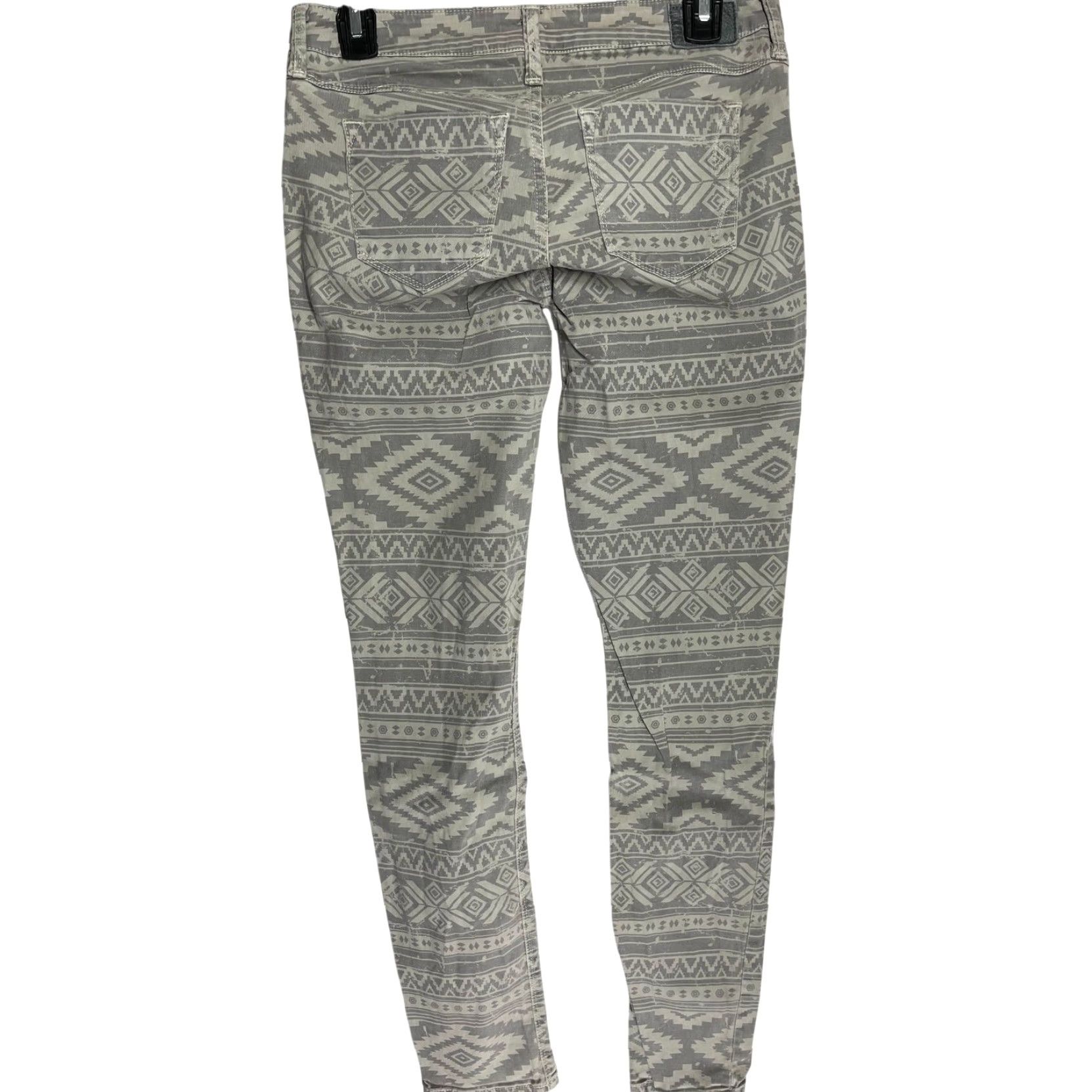 Vintage SOLD Design Lab Women Jeans Skinny Low Rise 26 Green Aztec Cotton 5-Pocket Denim Rise Small Vintage No Size 29" - 2 Thumbnail