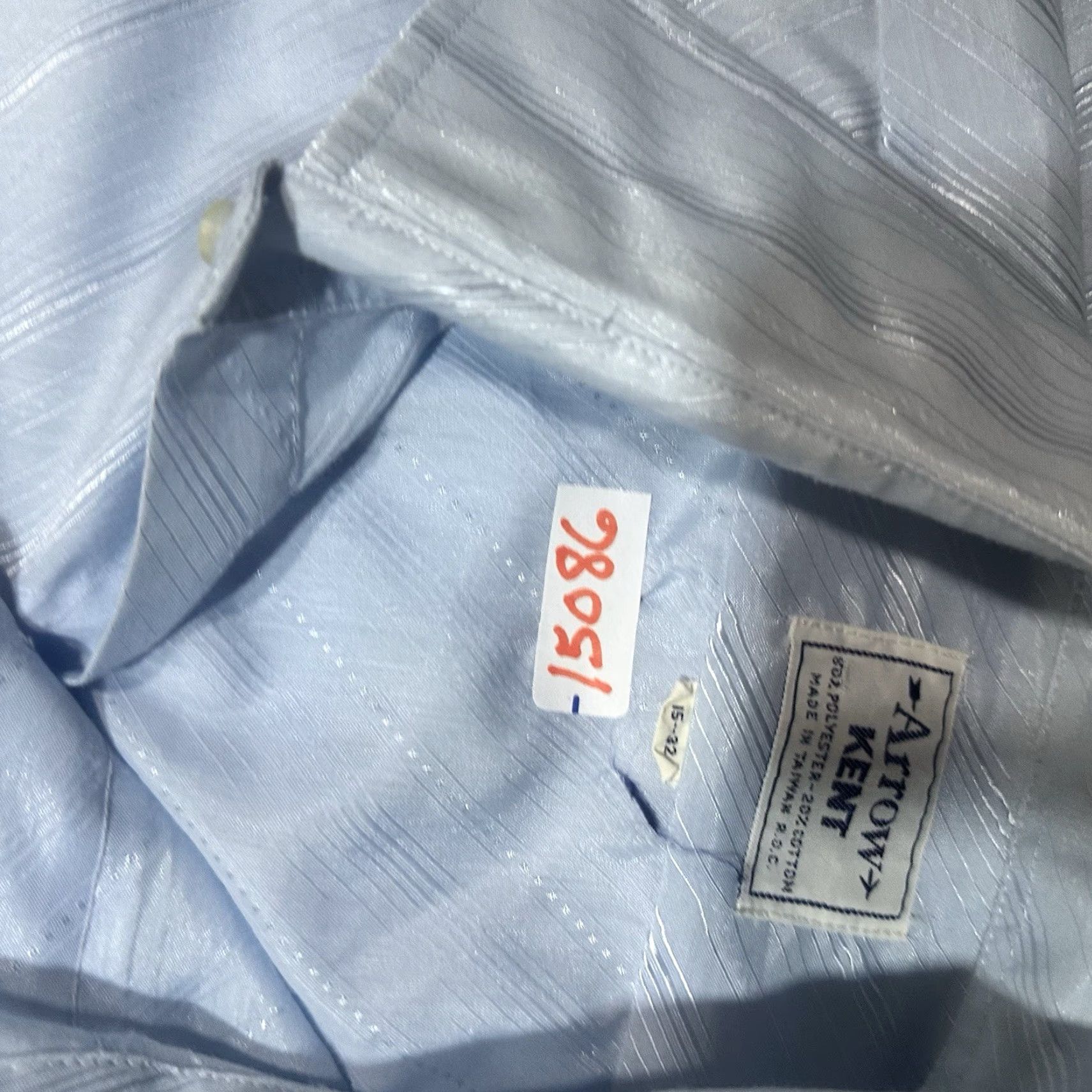 Arrow VINTAGE Arrow Kent Button Up Shirt Mens Small Blue 1970s 80s Shirt Blue Mens Small Button-Front Disco Polyester Size US S / EU 44-46 / 1 - 7 Thumbnail