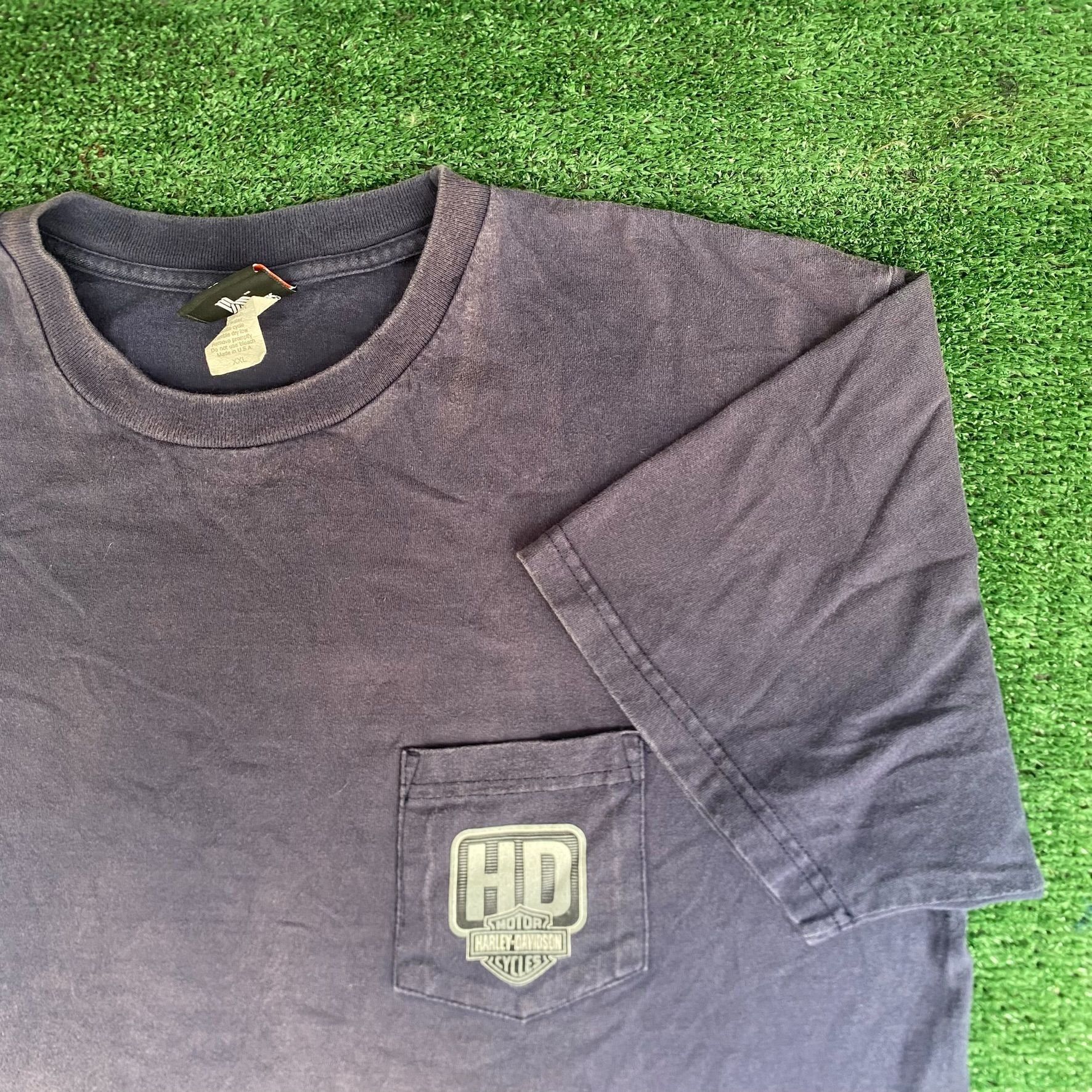Harley Davidson Vintage Y2K Harley Davidson Shirt Biker Logo Motorcycle Tee Size US XXL / EU 58 / 5 - 5 Thumbnail