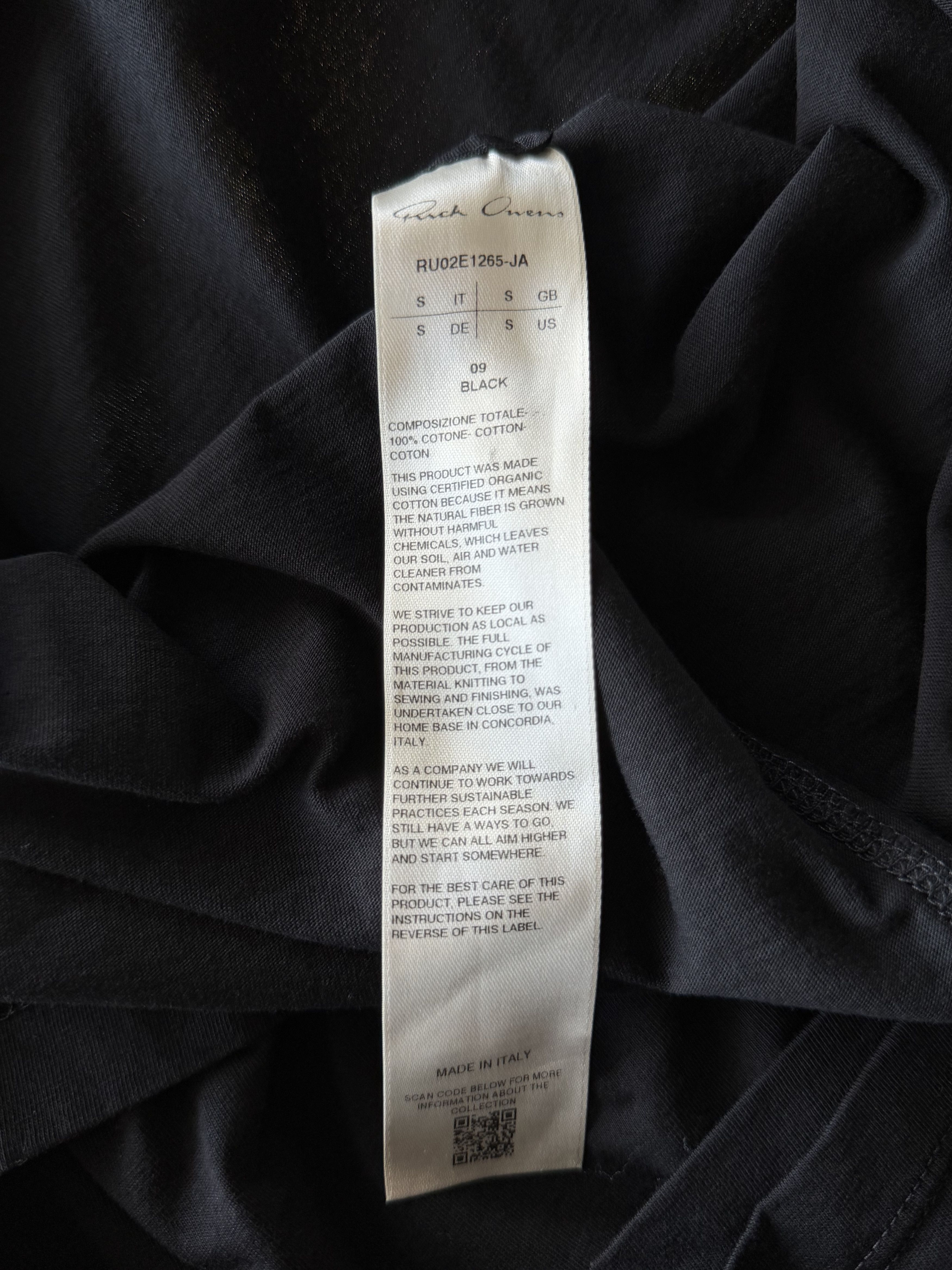 Rick Owens Rick Owens Black Short Level T-Shirt Size US L / EU 52-54 / 3 - 3 Thumbnail