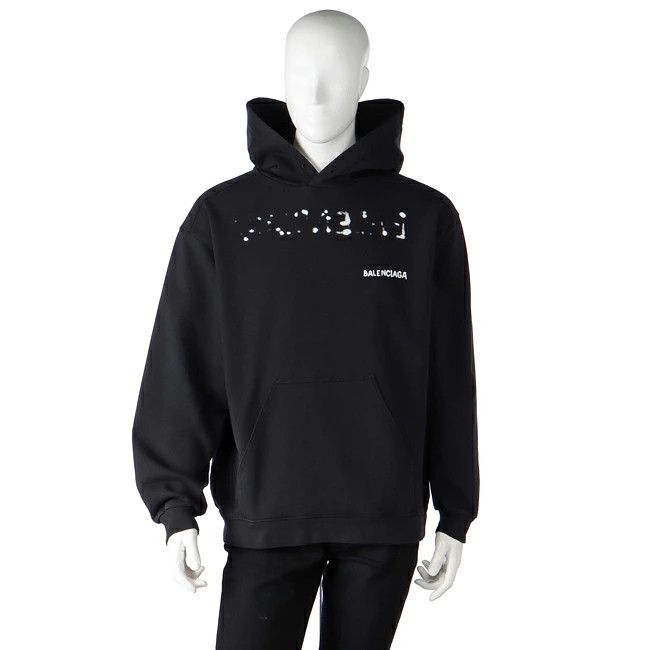 Balenciaga o1bcso1str0426 Hand Drawn Balenciaga Back Hoodie in Black Size US M / EU 48-50 / 2 - 3 Thumbnail