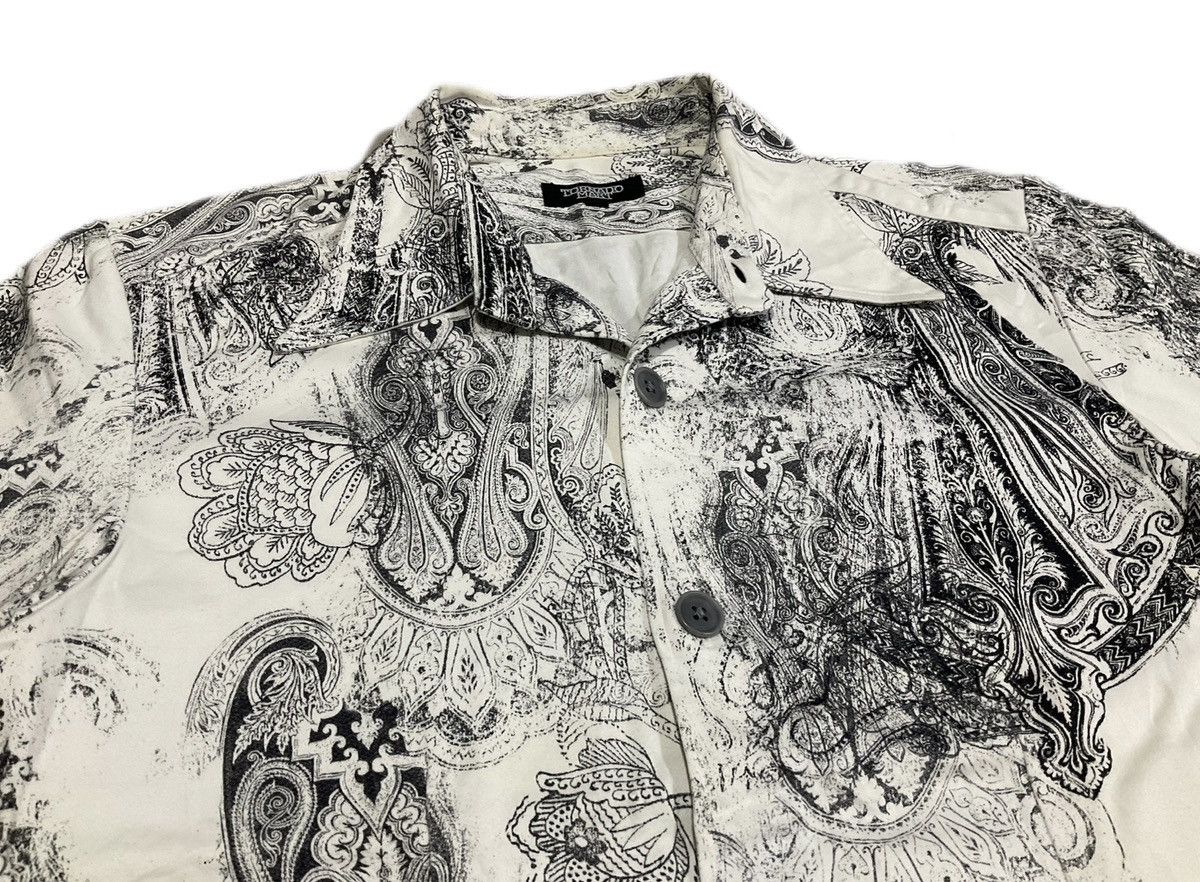 If Six Was Nine × Japanese Brand × Tornado Mart 🔥Sick Y2K Tornado Mart Shirt Psychedelic Paisley Size US L / EU 52-54 / 3 - 6 Thumbnail