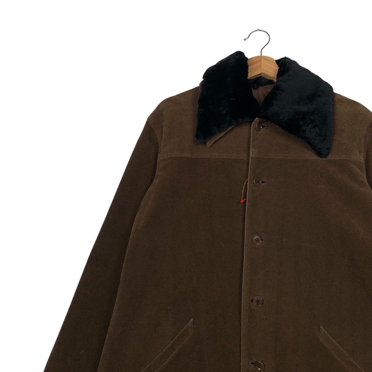 Japanese Brand INED Made in Japan Velvet Collar Coat Jacket #2290-C102 Size US M / EU 48-50 / 2 - 6 Thumbnail
