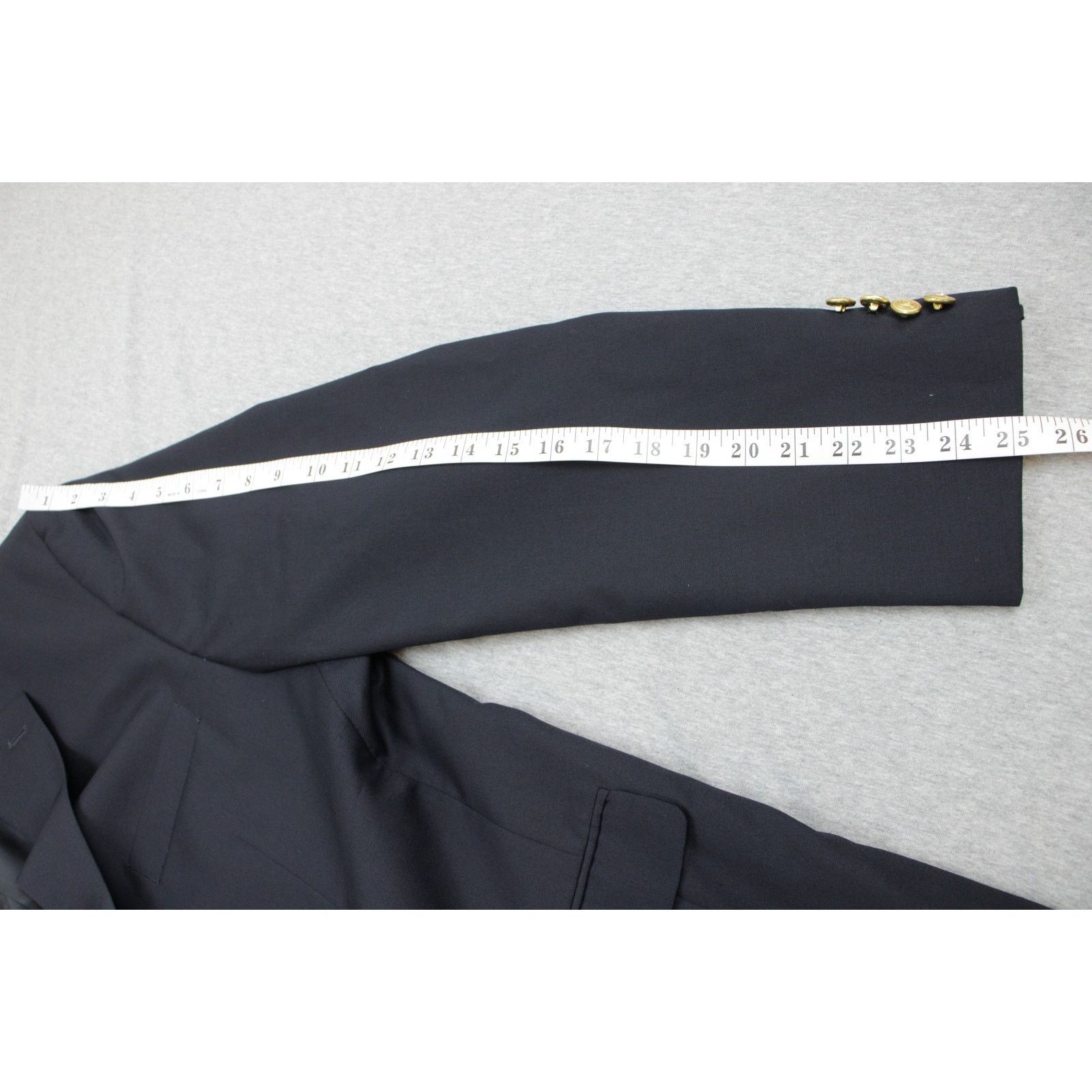 Lauren Ralph Lauren Lauren Ralph Lauren Blazer Mens 46R Navy Blue Wool Blend Size 46R - 9 Thumbnail