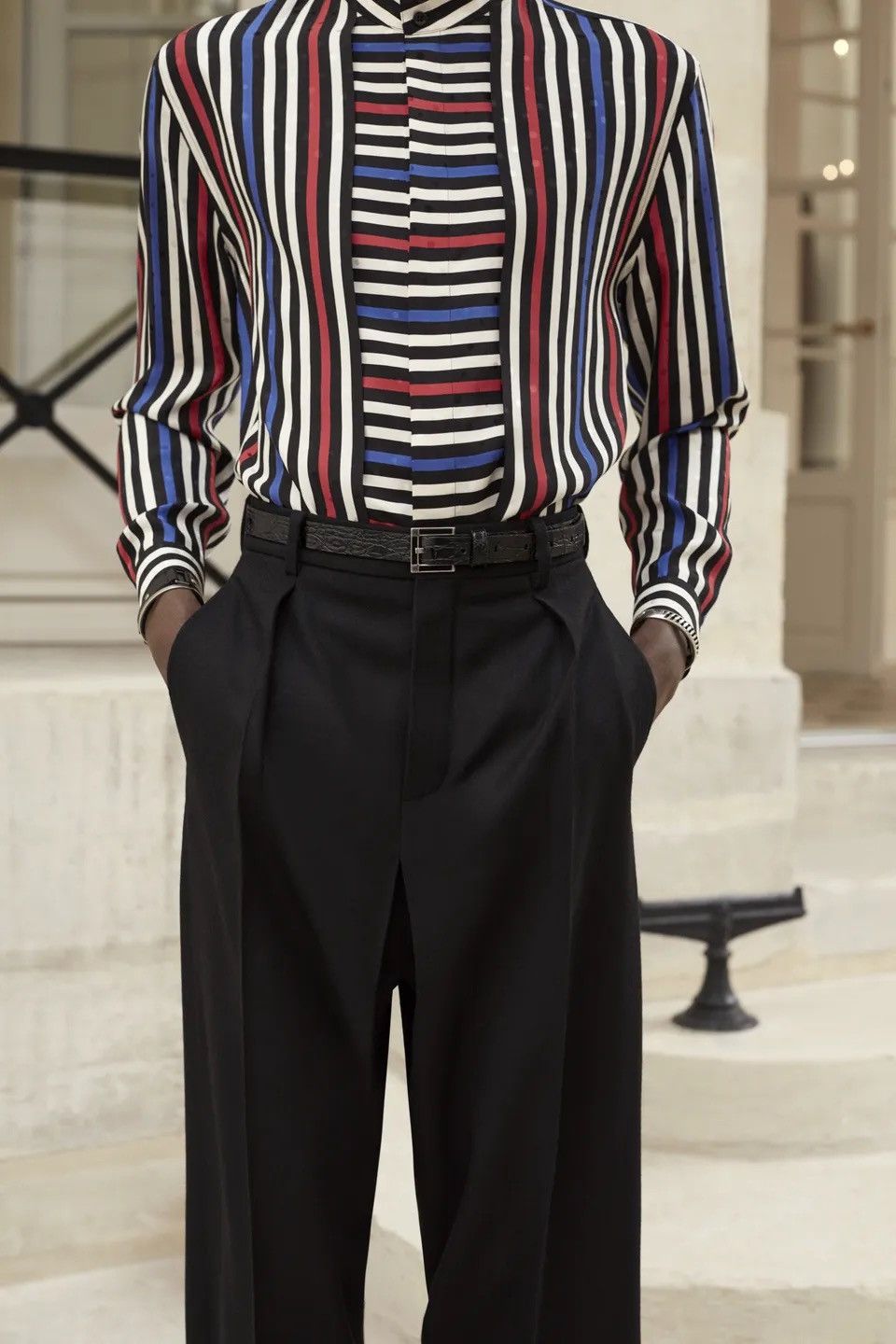 Saint Laurent Paris Saint Laurent Multicolor Silk Shirt A/W 21 Size US L / EU 52-54 / 3 - 9 Thumbnail