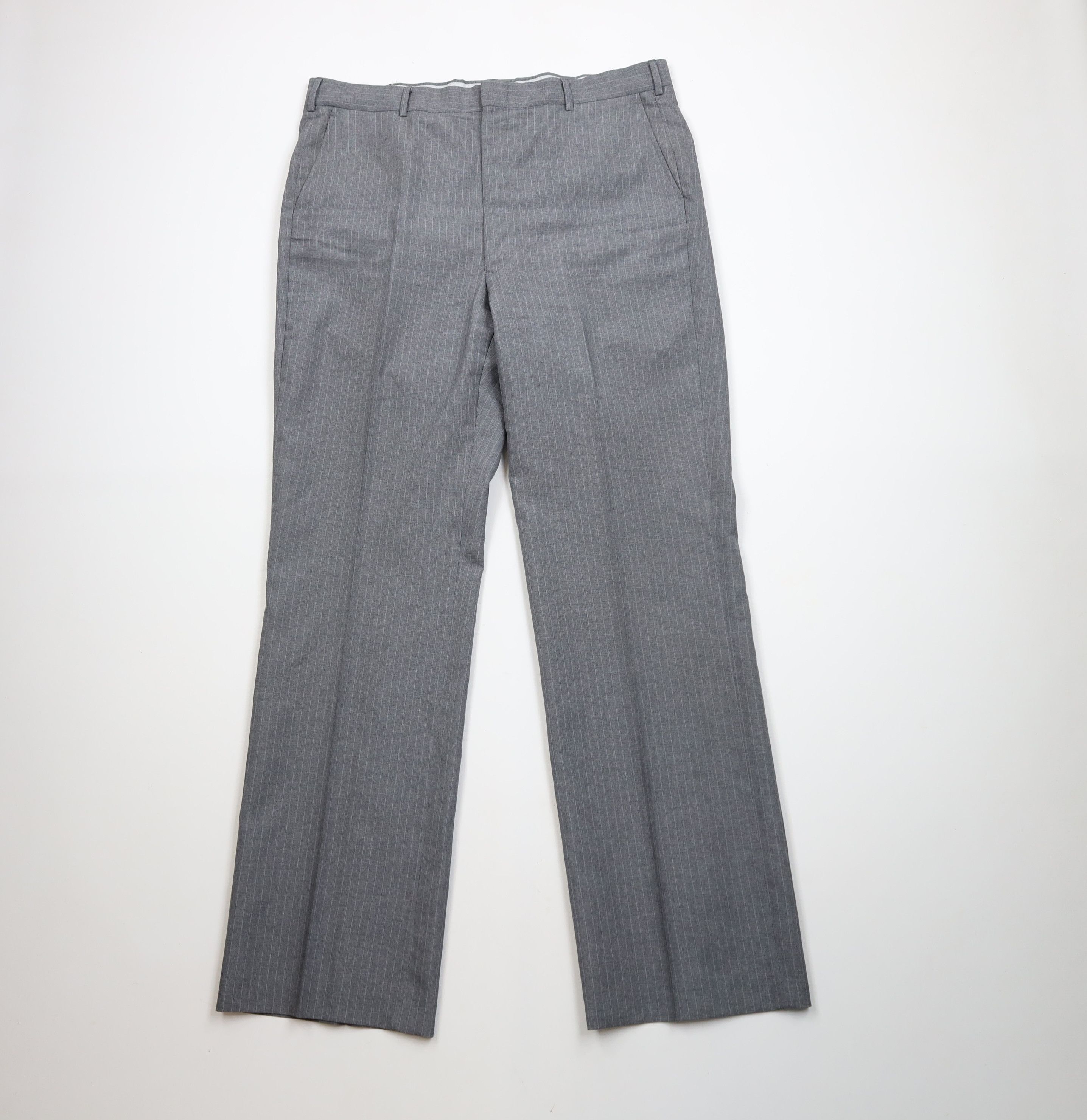 Vintage Vintage 70s Streetwear Knit Wide Leg Chino Pants Gray USA Size US 38 / EU 54 - 1 Thumbnail
