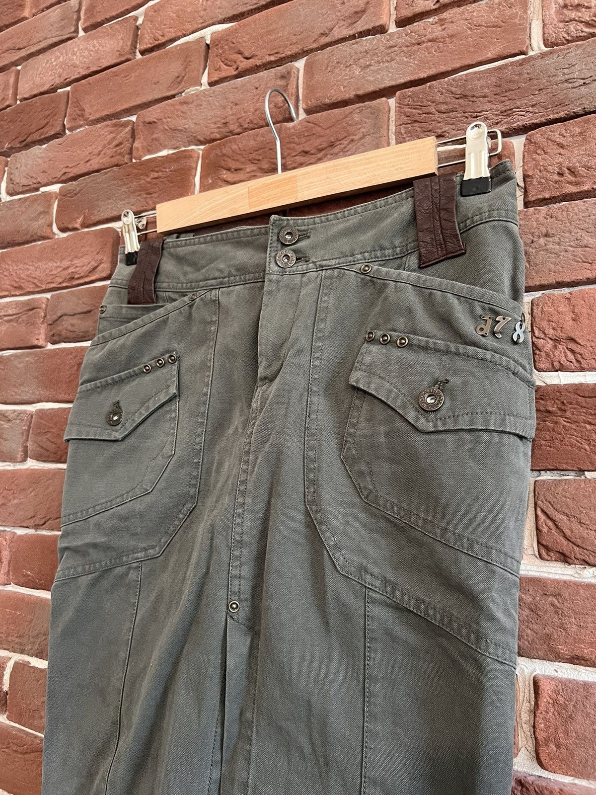Diesel Y2K Diesel Vintage Bondage Cargo Pleated MIDI Skirt Size 28" / US 6 / IT 42 - 3 Thumbnail