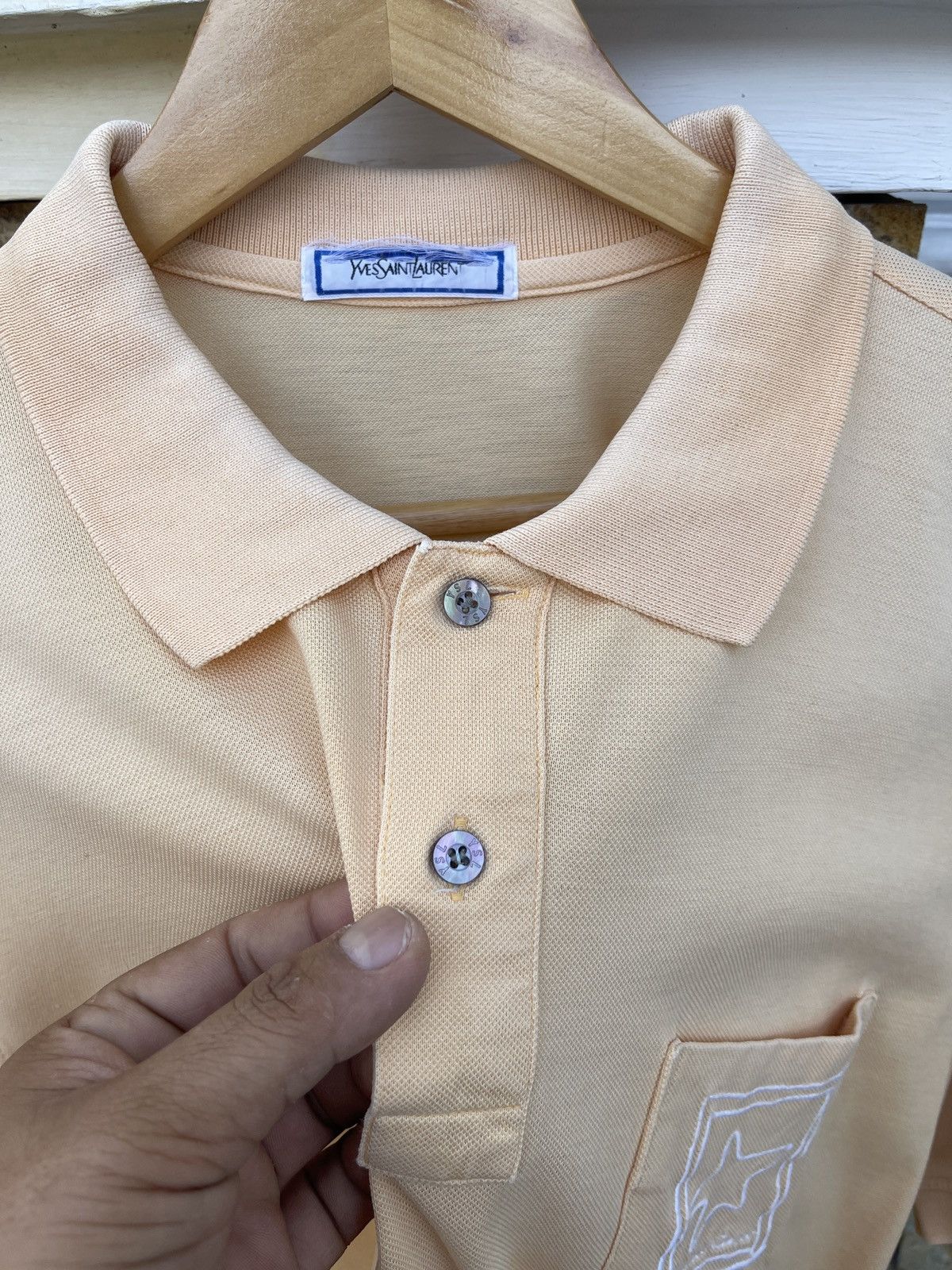Vintage × Yves Saint Laurent Last Drop🔥Rare🔥Vintage YSL YvesSaintLaurent Polo Tee Size US XL / EU 56 / 4 - 4 Thumbnail