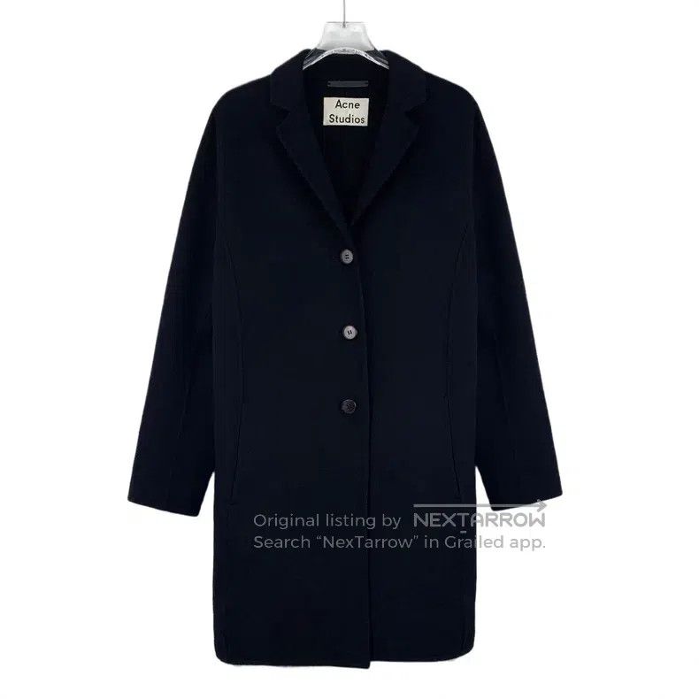 Acne Studios Black Wool Reversible Single Breasted Long Sl