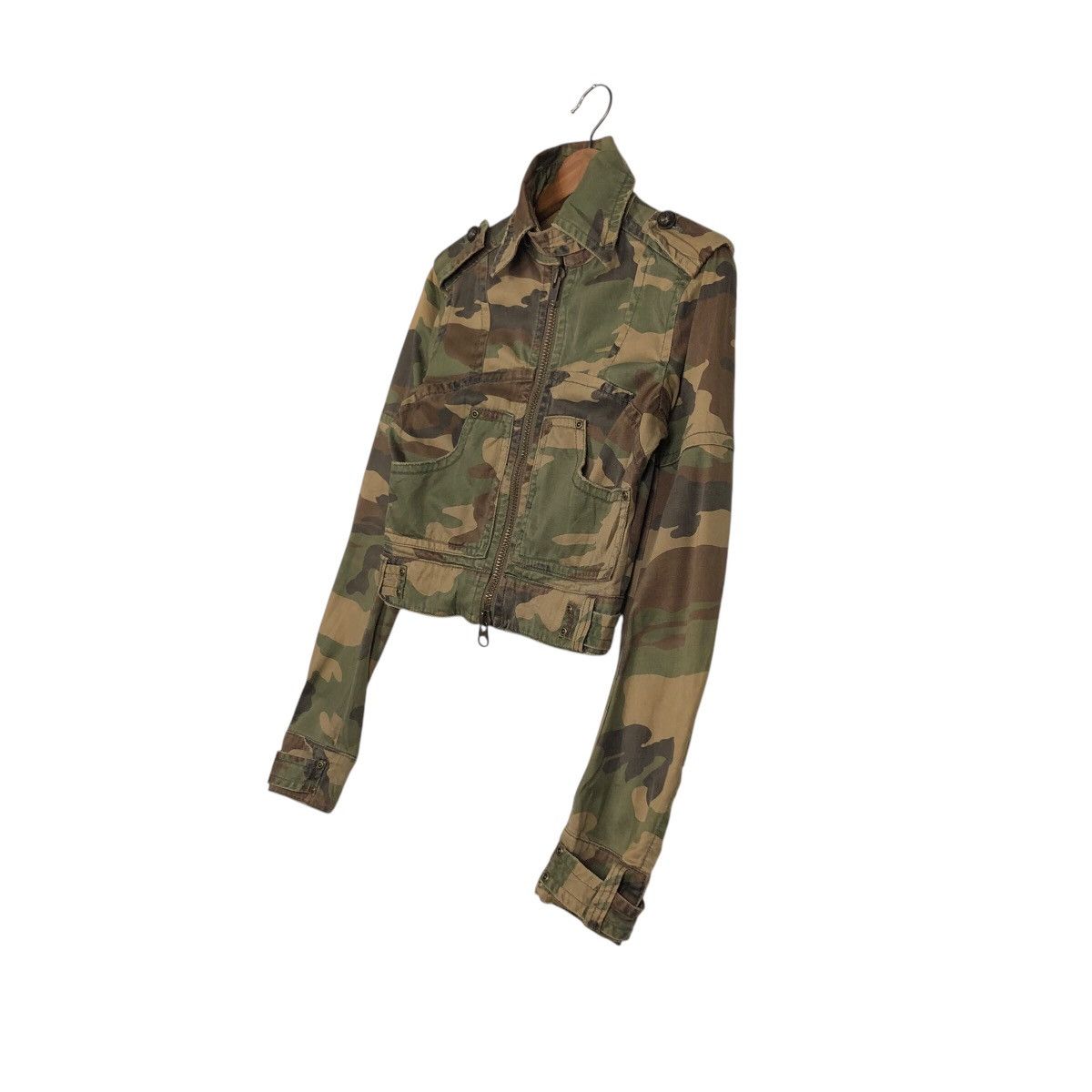 Japanese Brand 📌Vintage Cropped Biker Jacket Fakedelic Camouflage Military Size US M / EU 48-50 / 2 - 3 Thumbnail