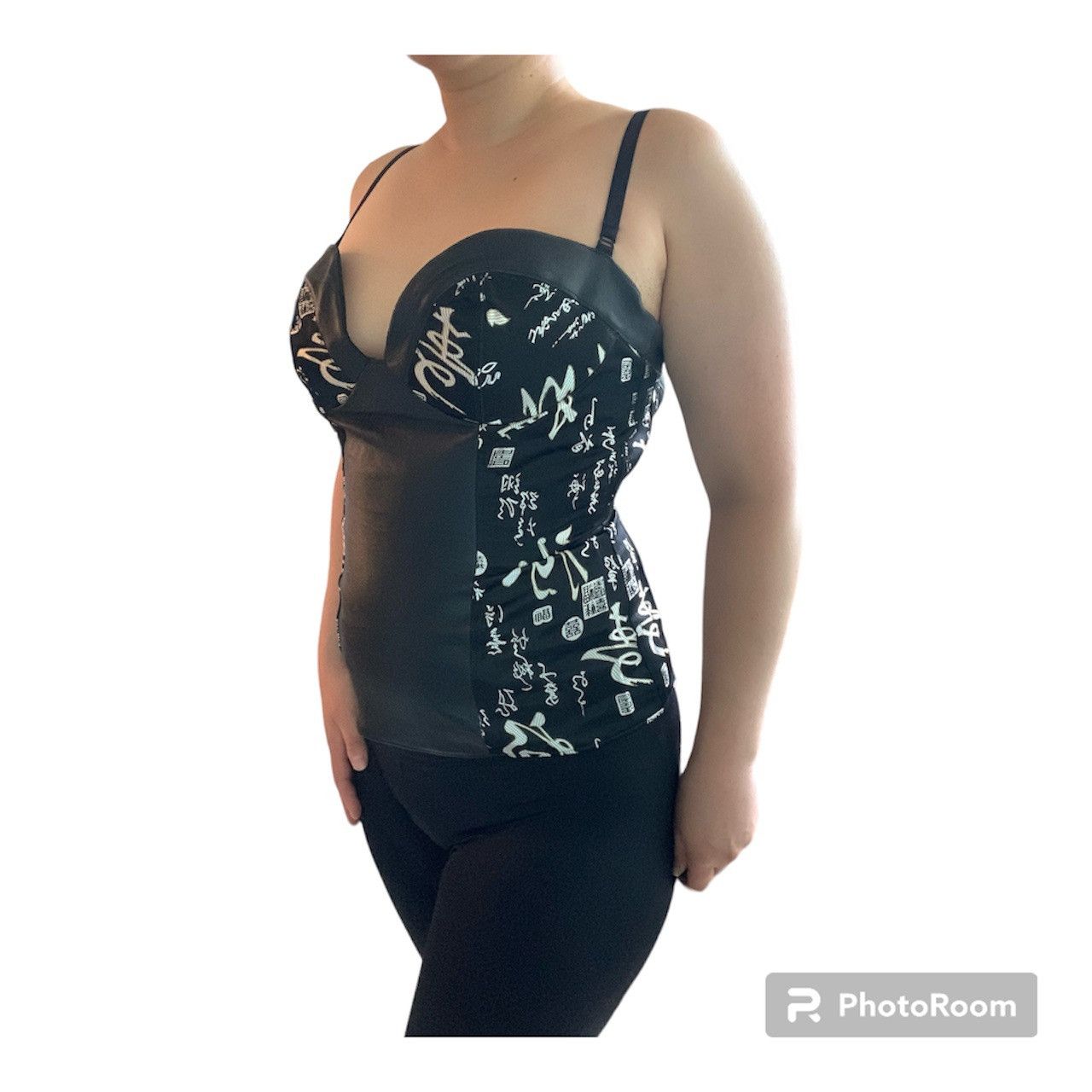 Handmade Hand Made Custom Corset with Chinese Symbols & Lettering Size M / US 6-8 / IT 42-44 - 4 Thumbnail