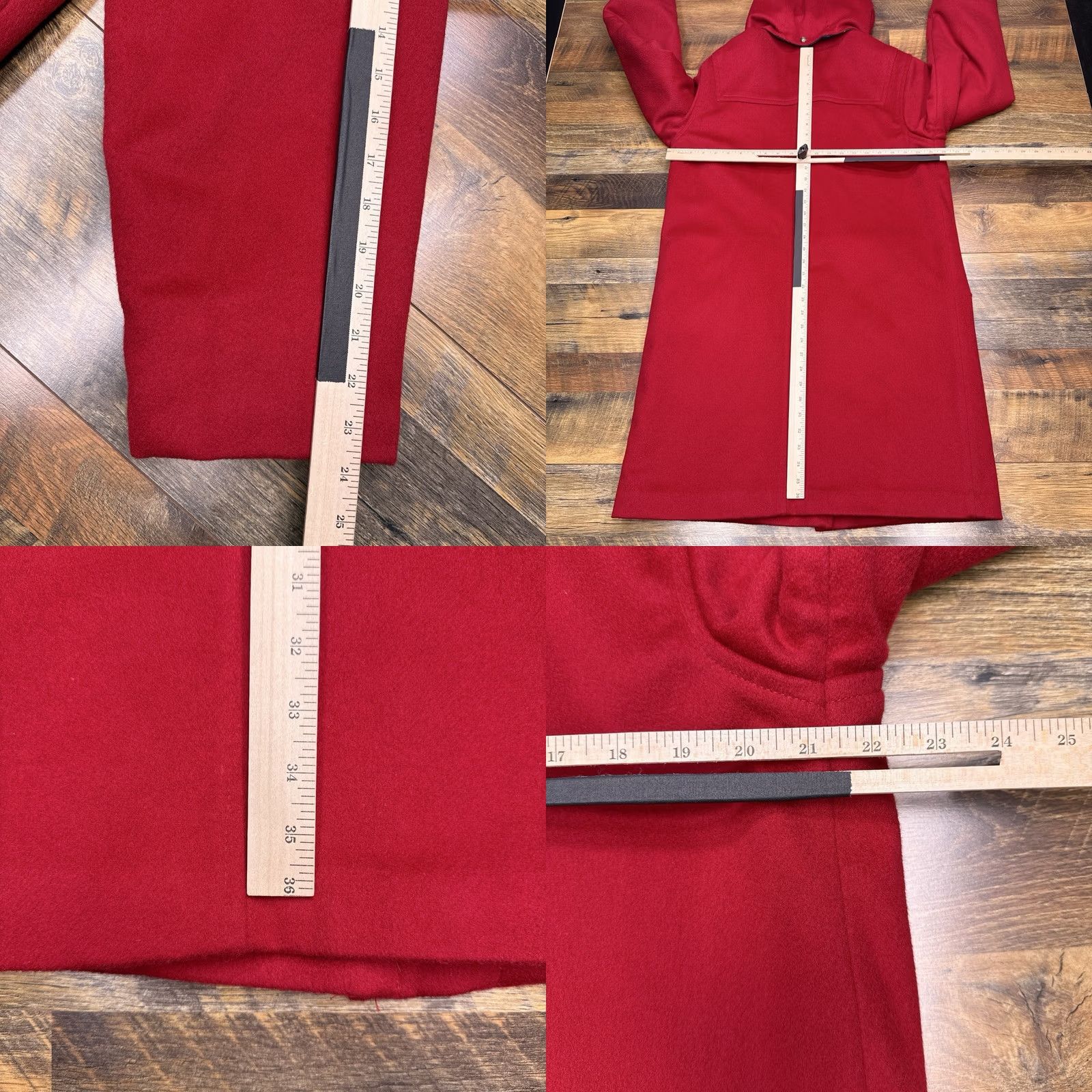 Vintage VINTAGE L.L. Bean Duffle Coat Womens 10 Red Wool Long Coat with Toggle Buttons Size L / US 10 / IT 46 - 9 Thumbnail