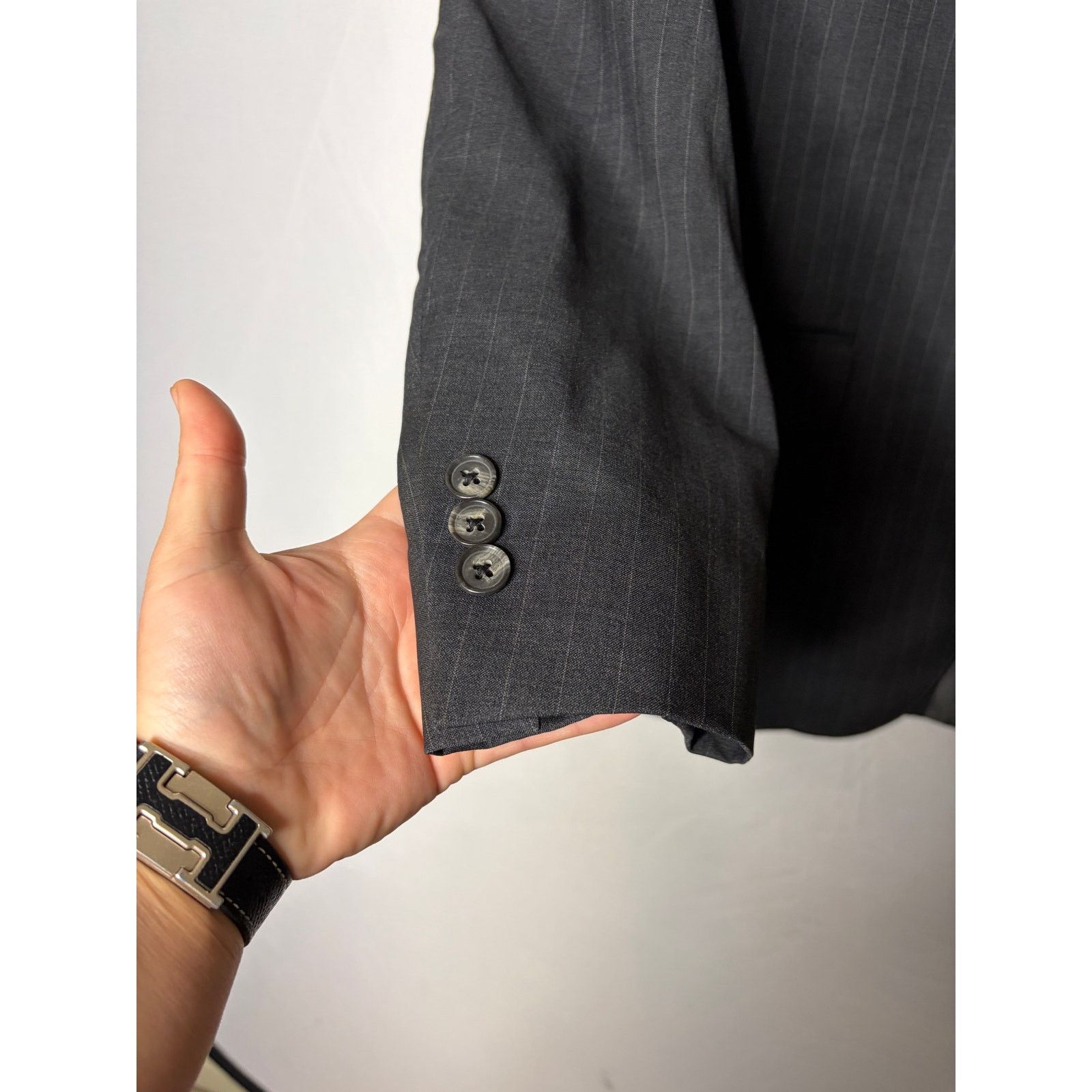 J. Press J.Press grey stripe wool blazer jacket sz 42R Size 42R - 7 Thumbnail