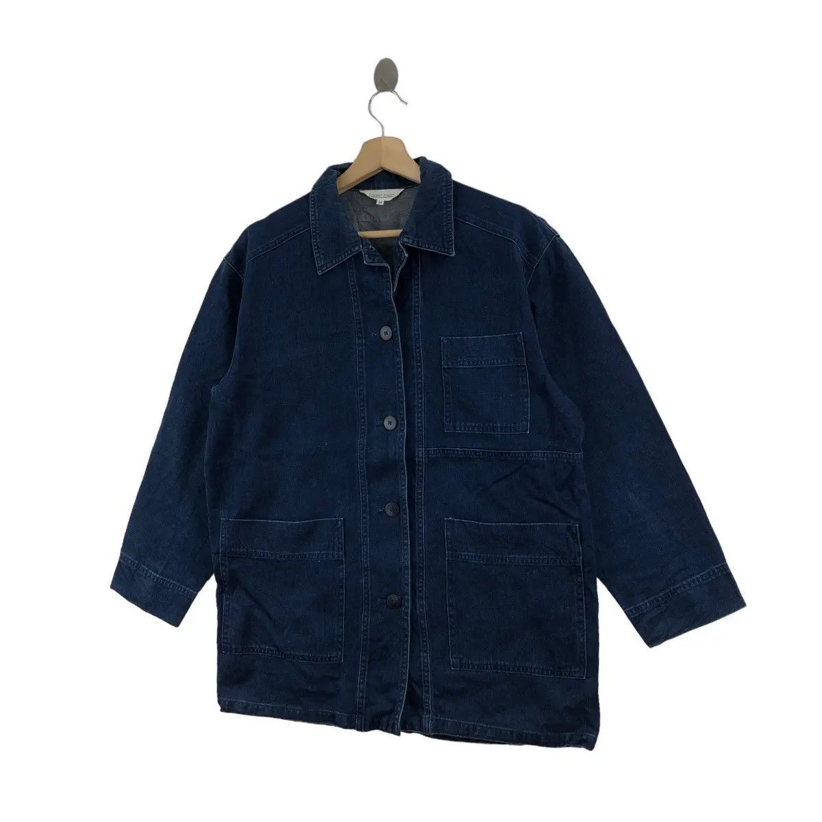 Vintage Vtg PEPPER ANGEL JAPAN Pure Indigo Chore Denim Jacket Jeans Size US M / EU 48-50 / 2 - 4 Thumbnail