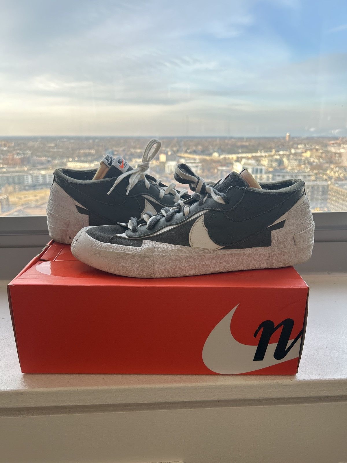 Nike × Sacai Nike Sacai Blazer Iron Grey Size US 14 / EU 47 - 1 Thumbnail