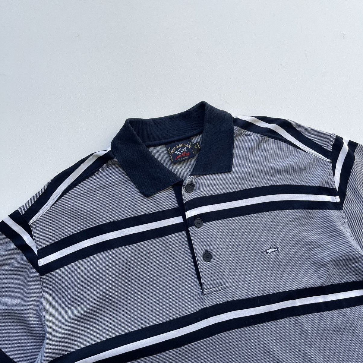 Paul & Shark × Vintage Paul & Shark Yachting Vintage Stripe Pure Cotton Polo Shirt Size US M / EU 48-50 / 2 - 2 Thumbnail